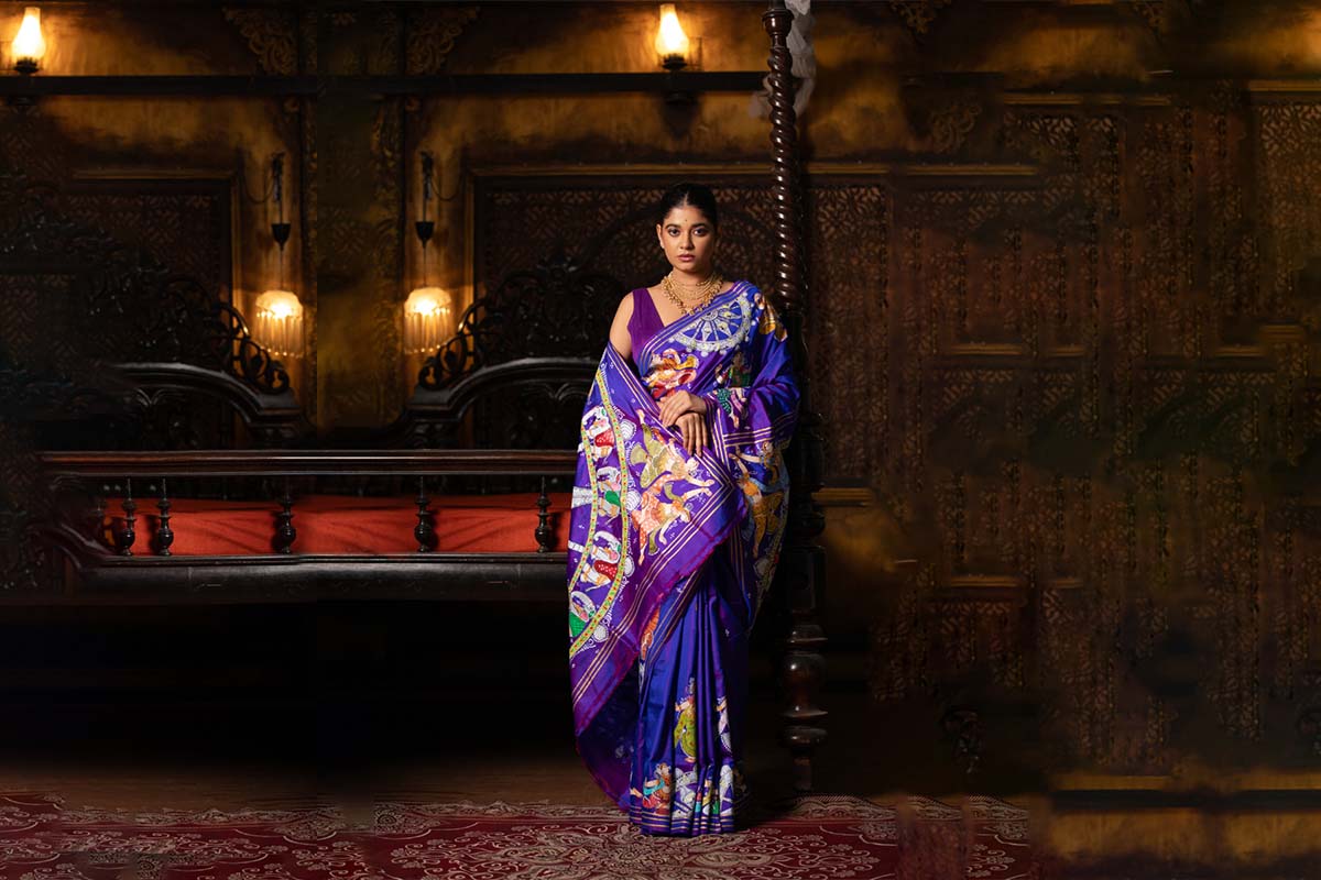 Pattachitra Painting Sarees by Cavirk: Art  Meets Style