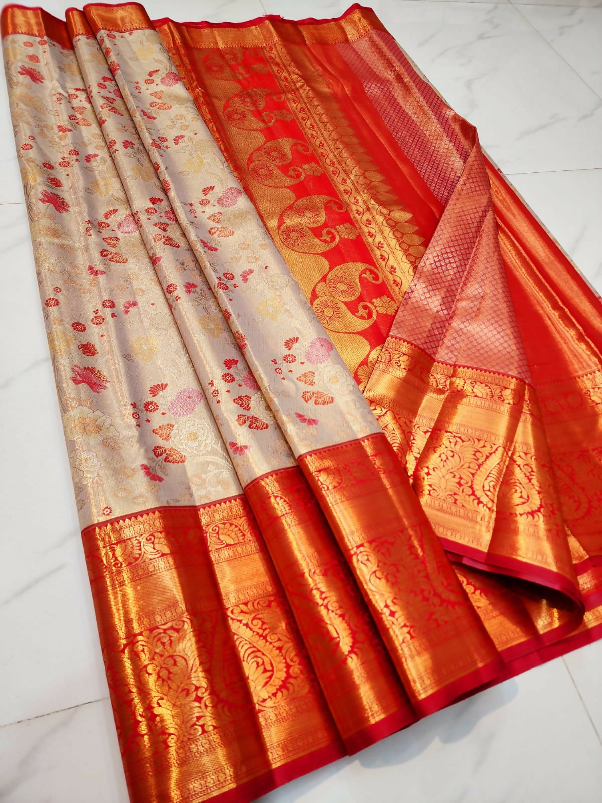 Loom Line Kanchi - Semi-Tissue Kanchi Bridal Sarees