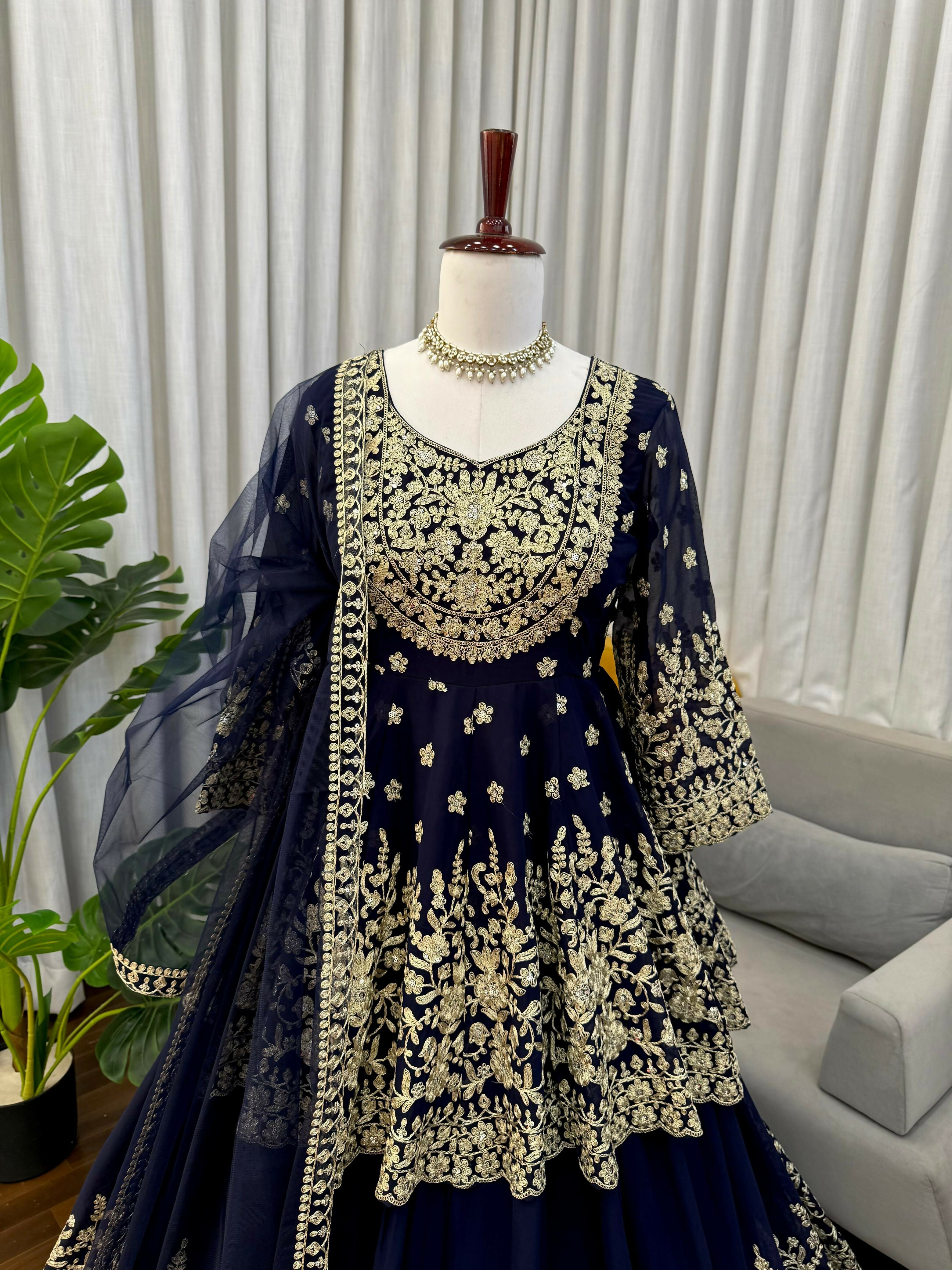 Georgette Lehenga Suit Set