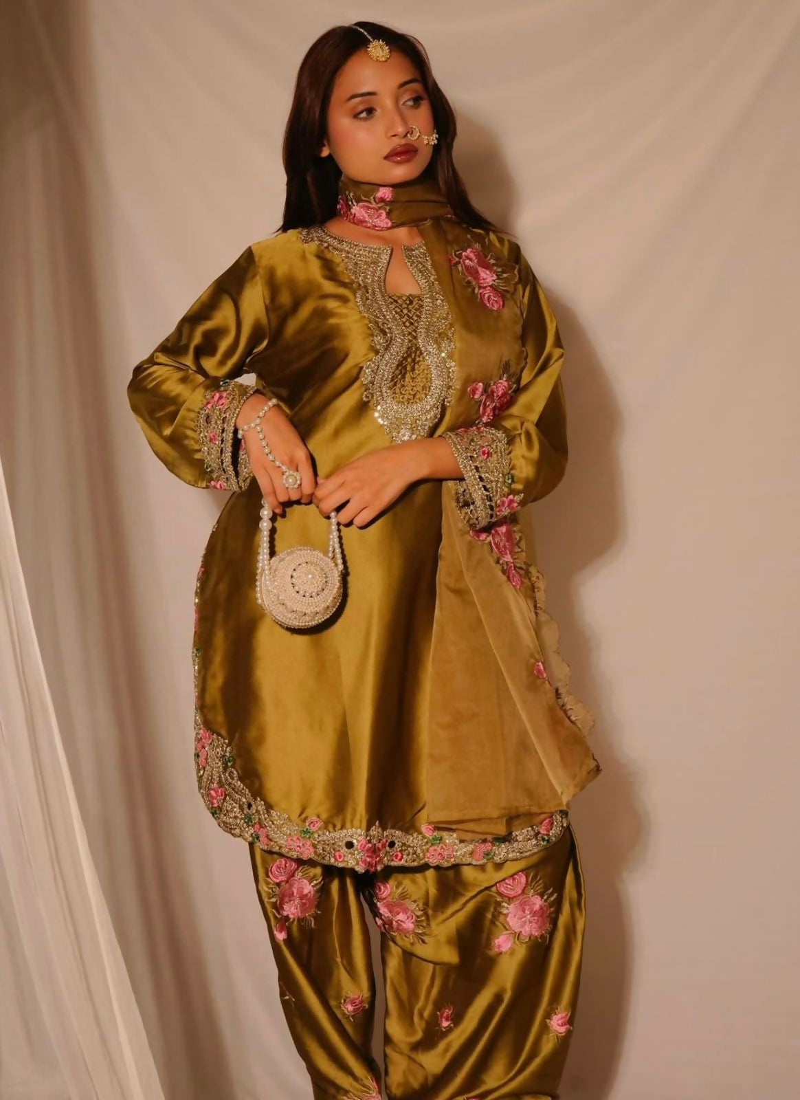 Satin Farshi Suit Set