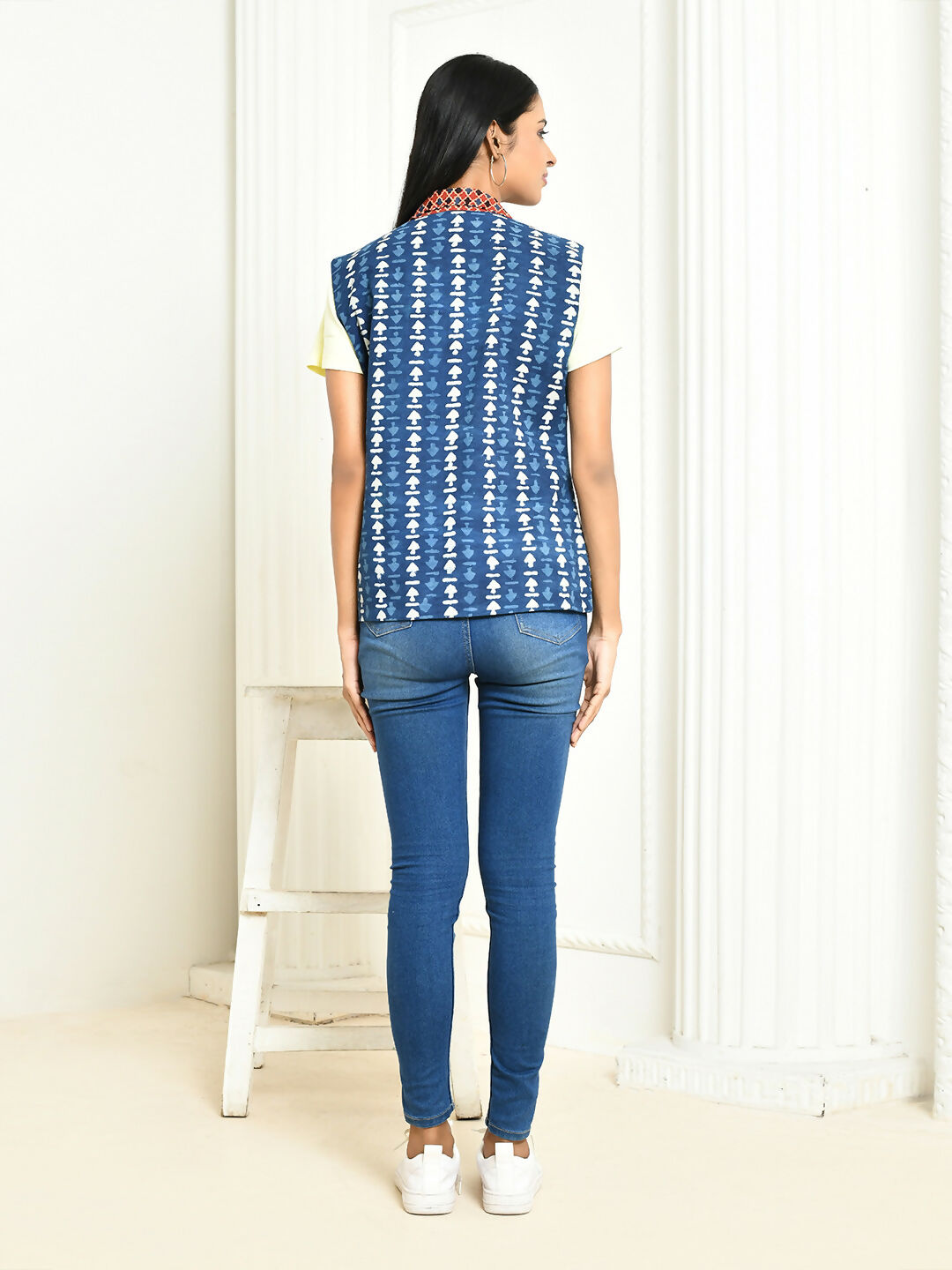 Juno iIndigo Ajrakh Cotton Jacket