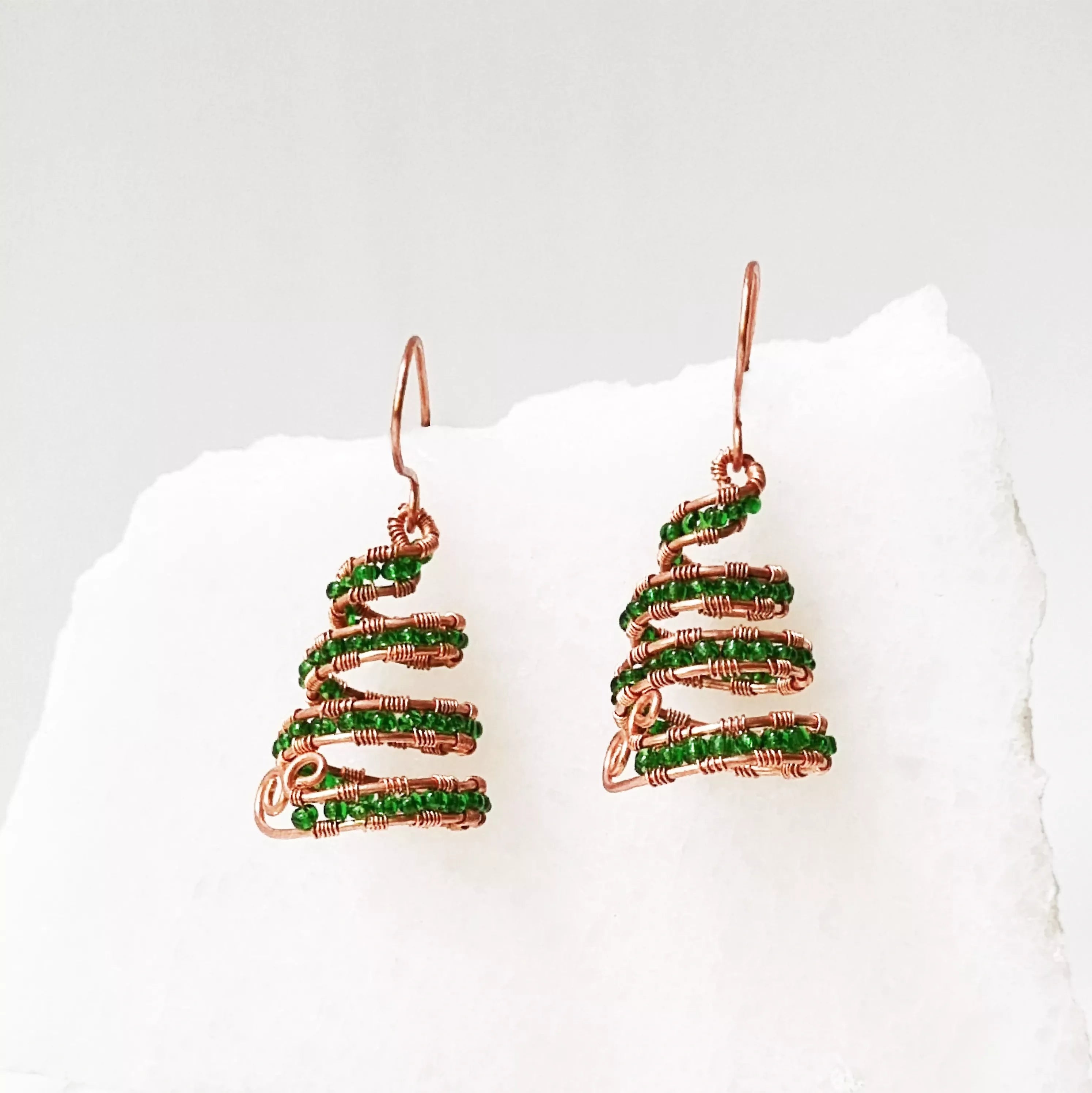 Shimmery Winter Green - Earring