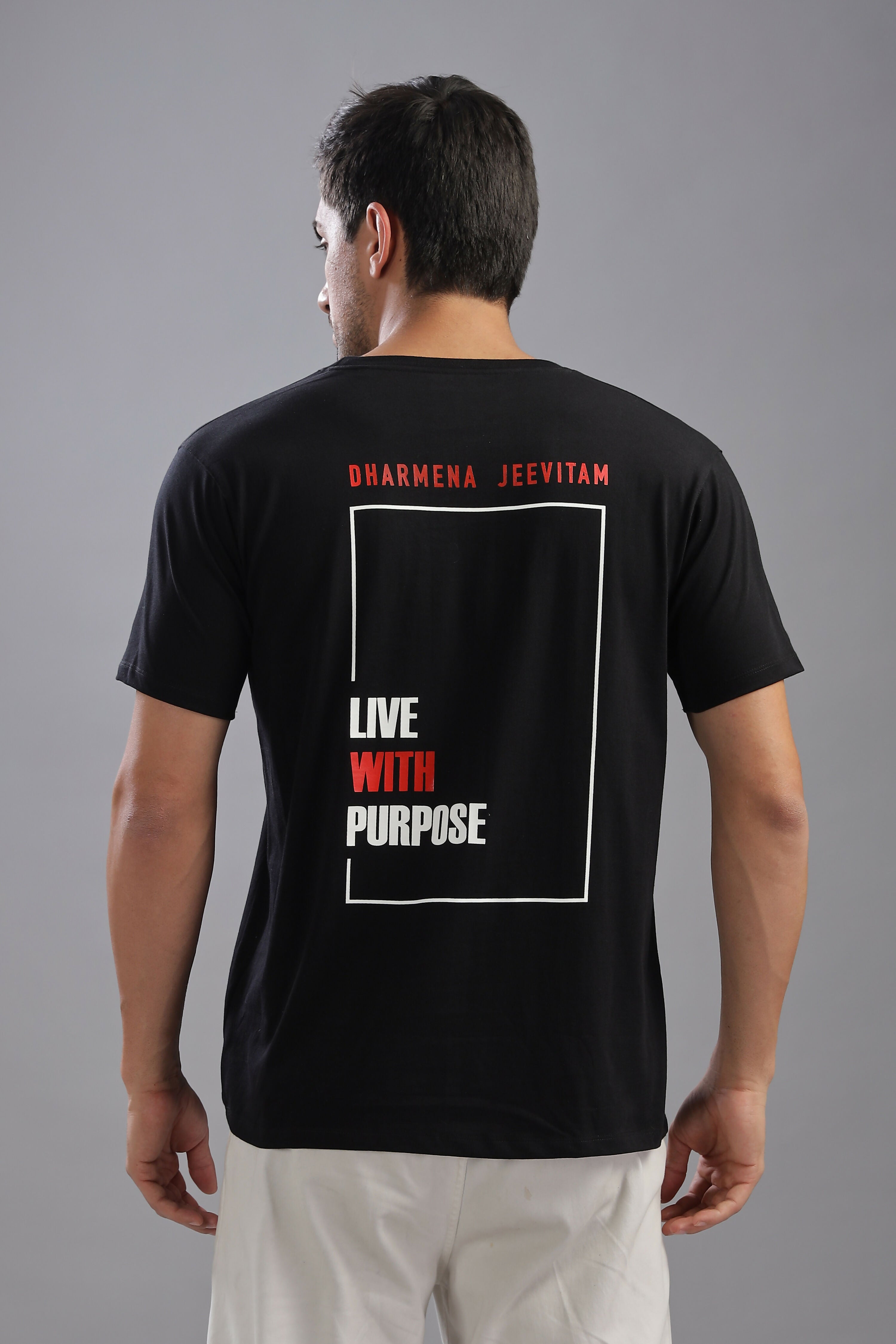 Dharmena Jeevitam T-Shirt – Live With Purpose