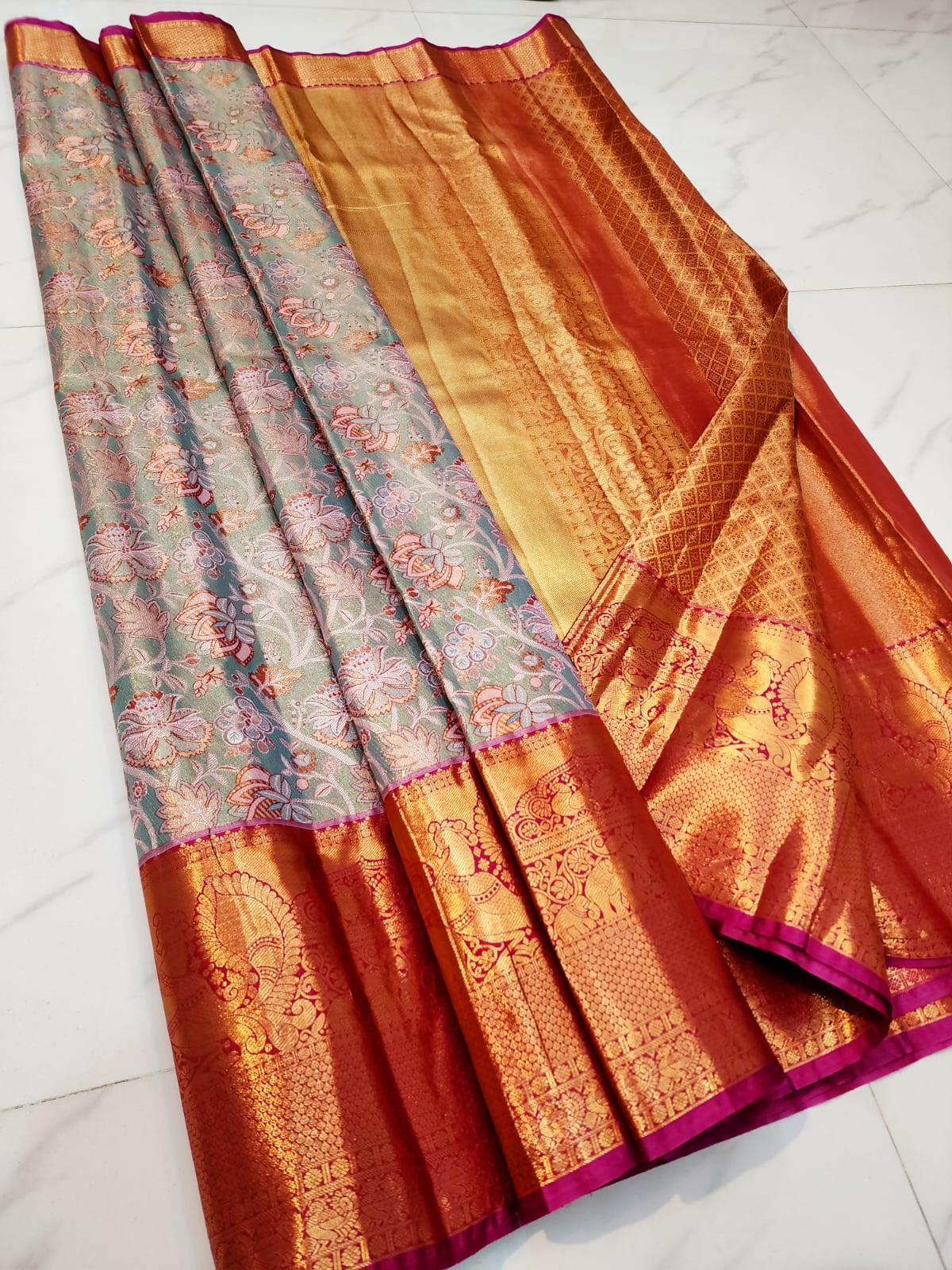 Value Kanchipuram - Semi-Tissue Kanchi Bridal Sarees