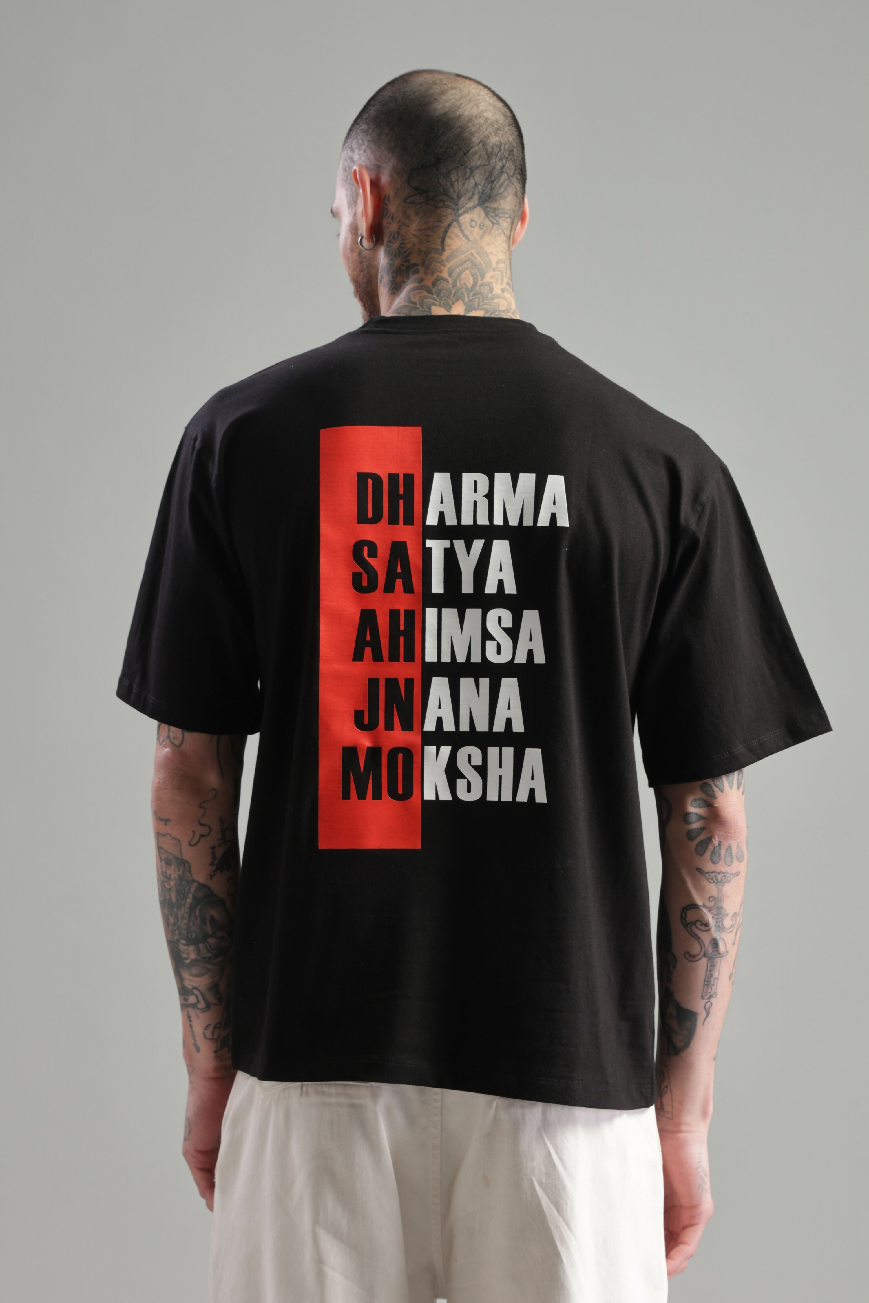 Dharma, Satya, Ahimsa, Jnana, Moksha T-Shirt – The Eternal Path