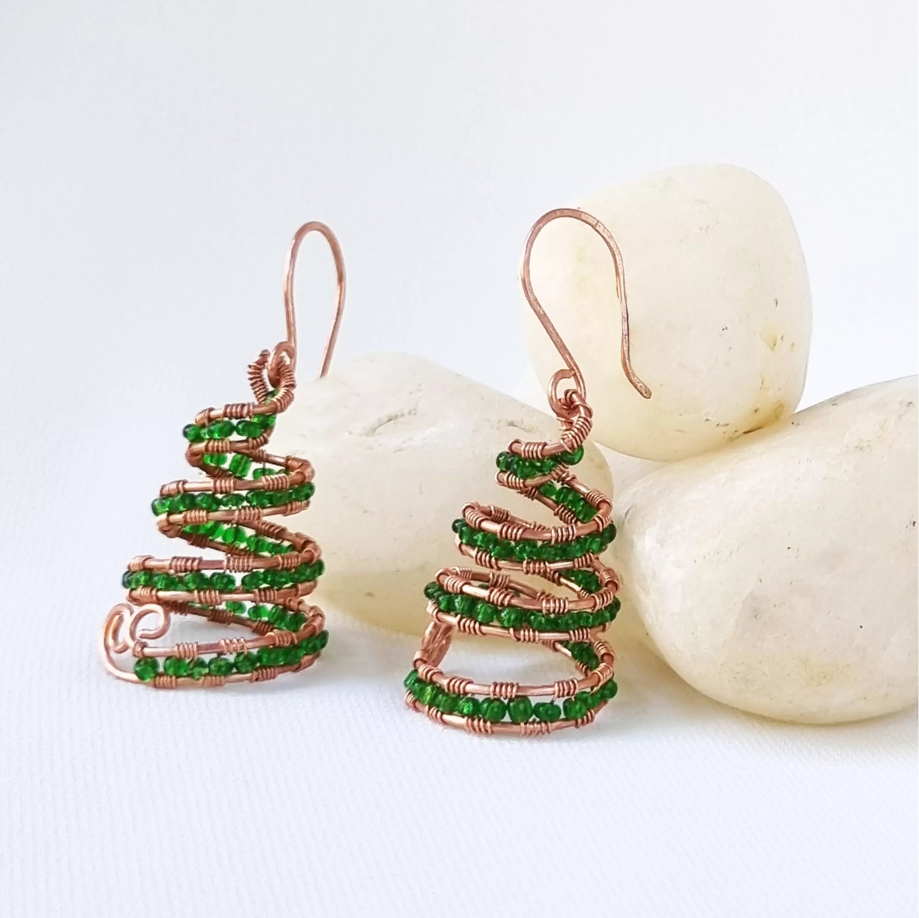 Shimmery Winter Green - Earring