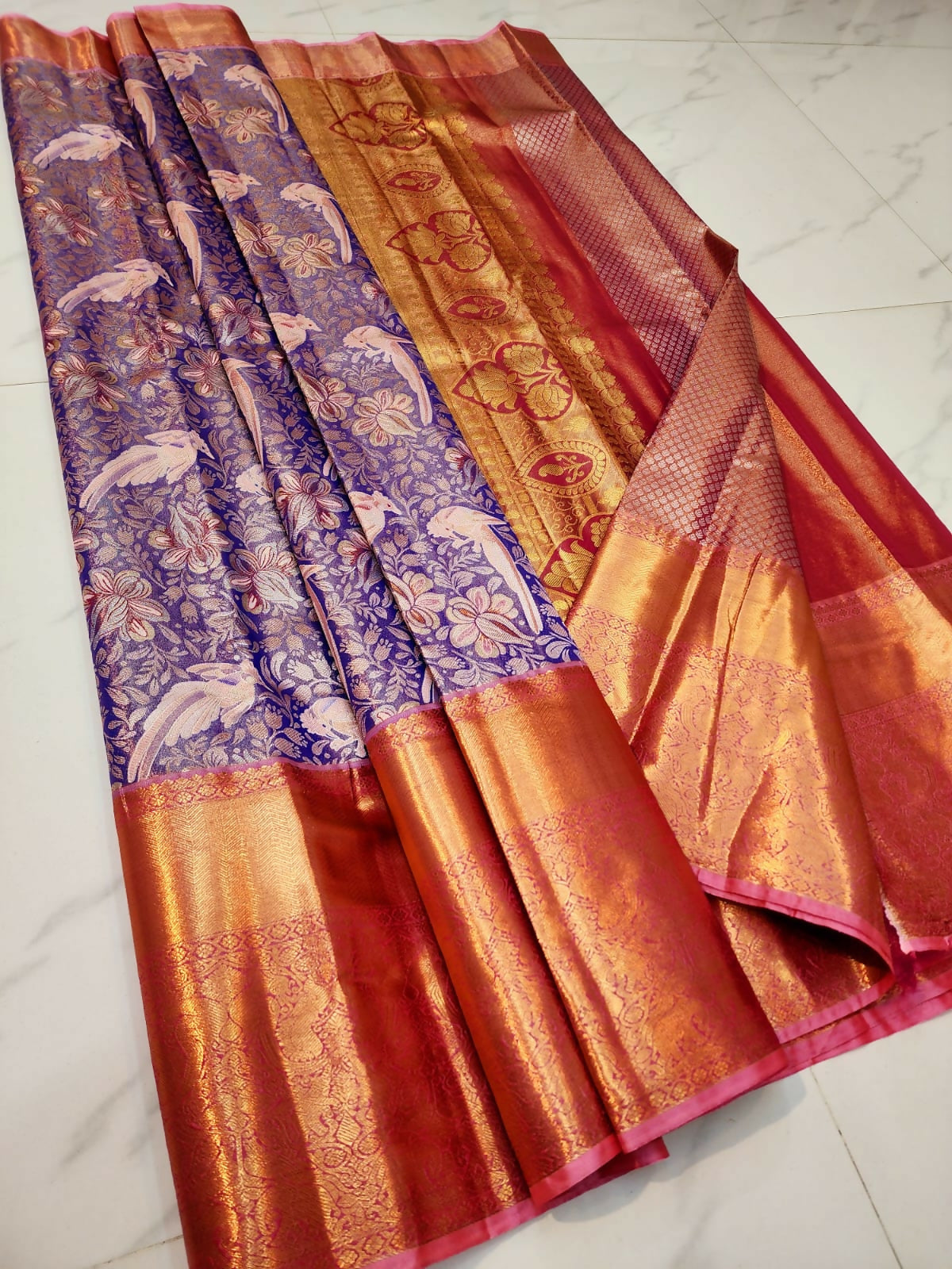 Glazed Kanchipuram - Semi-Tissue Kanchi Bridal Sarees