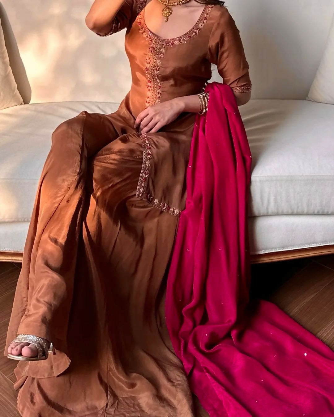 Designer Top with Patiyala Salwar & Dupatta Set