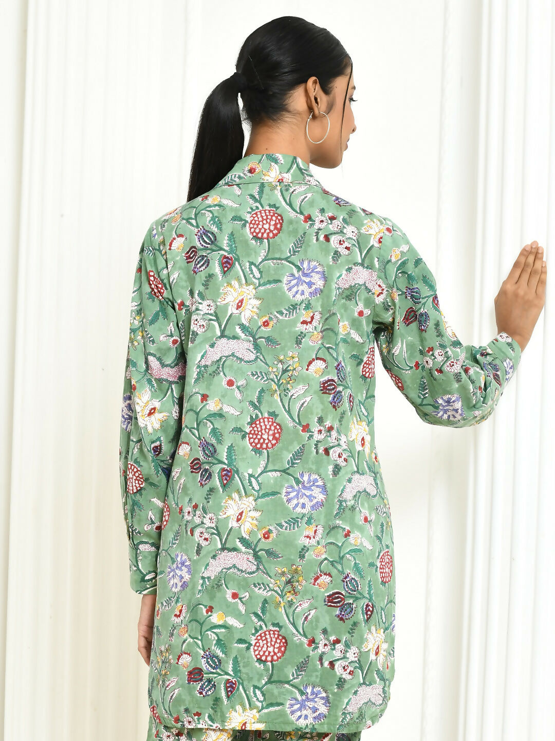 Dhanvi Handprinted Women's Cotton Shirt