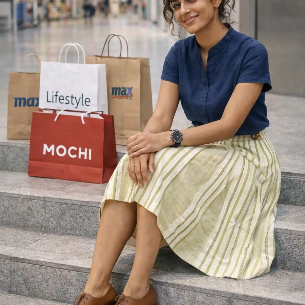 TEMPEST - Solid and Contrast Striped Pleated Summer Alpine Skirt .
