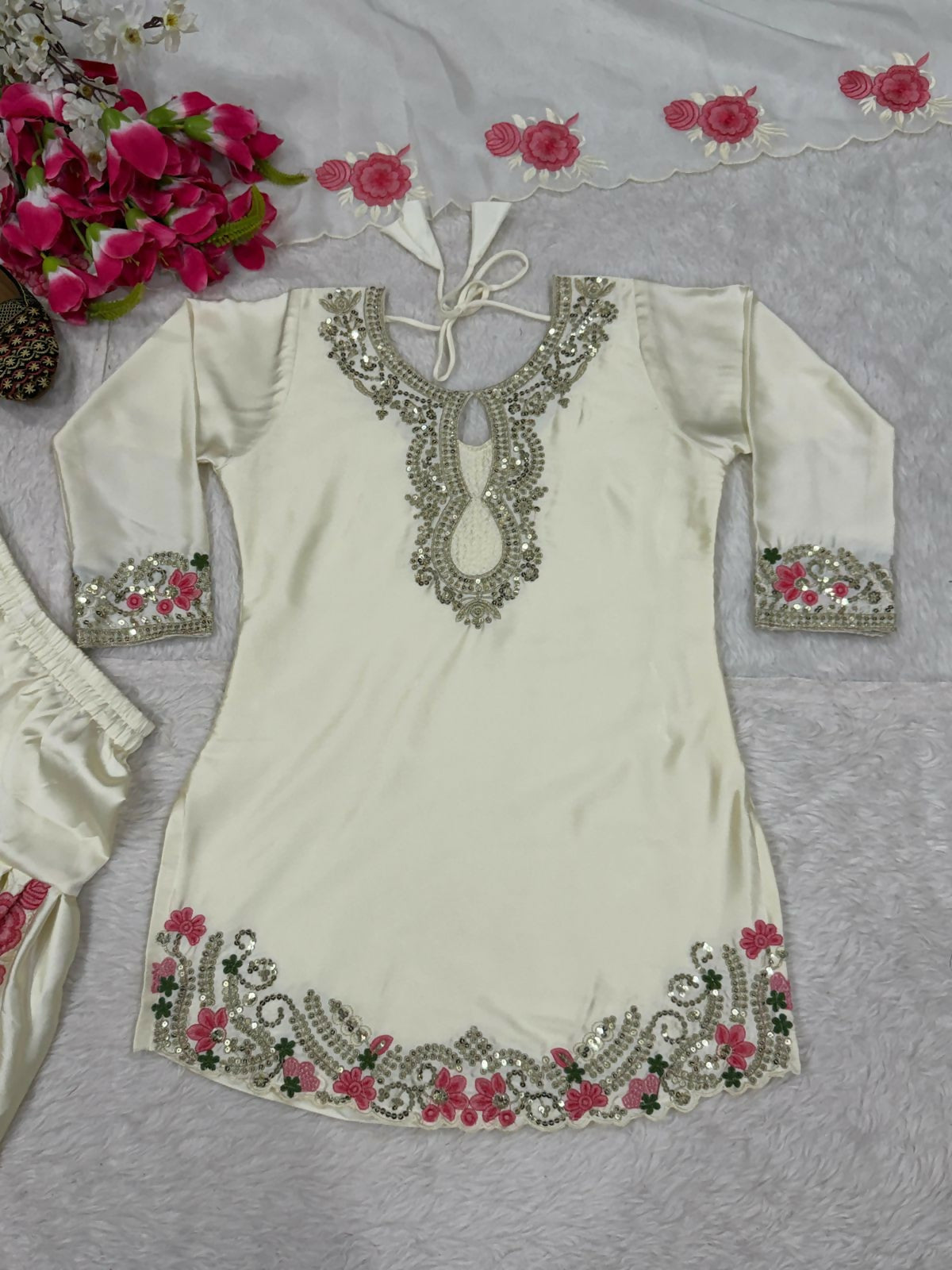 Satin Farshi Suit Set