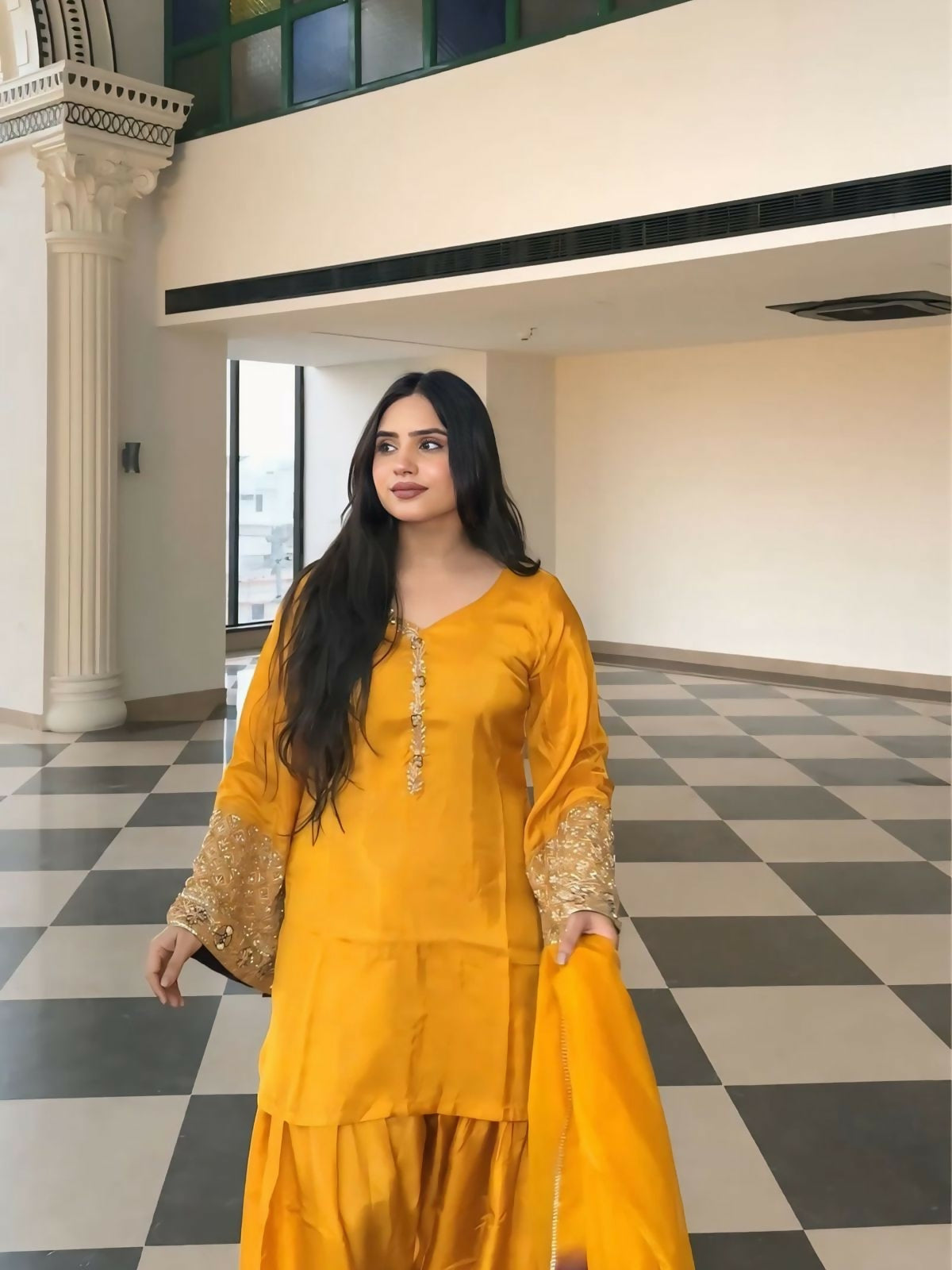 Satin Farshi Suit Set
