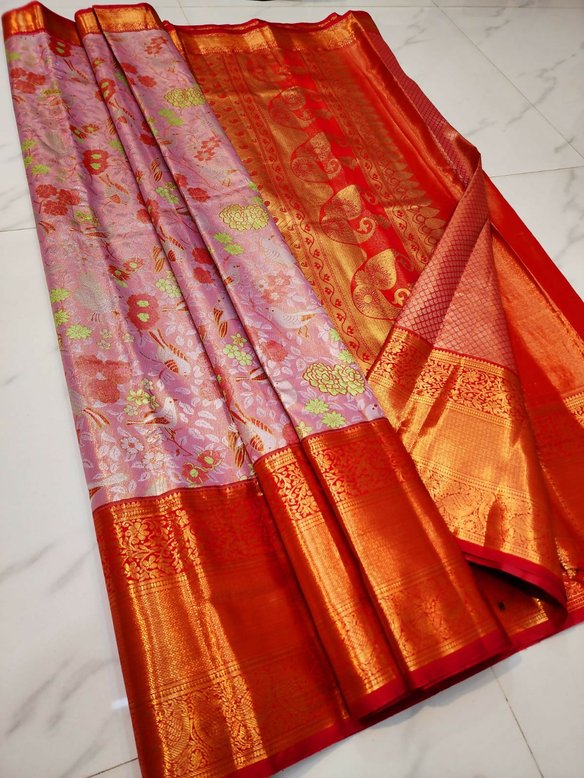 The Rich Look Pattu - Semi-Tissue Kanchi Bridal Sarees