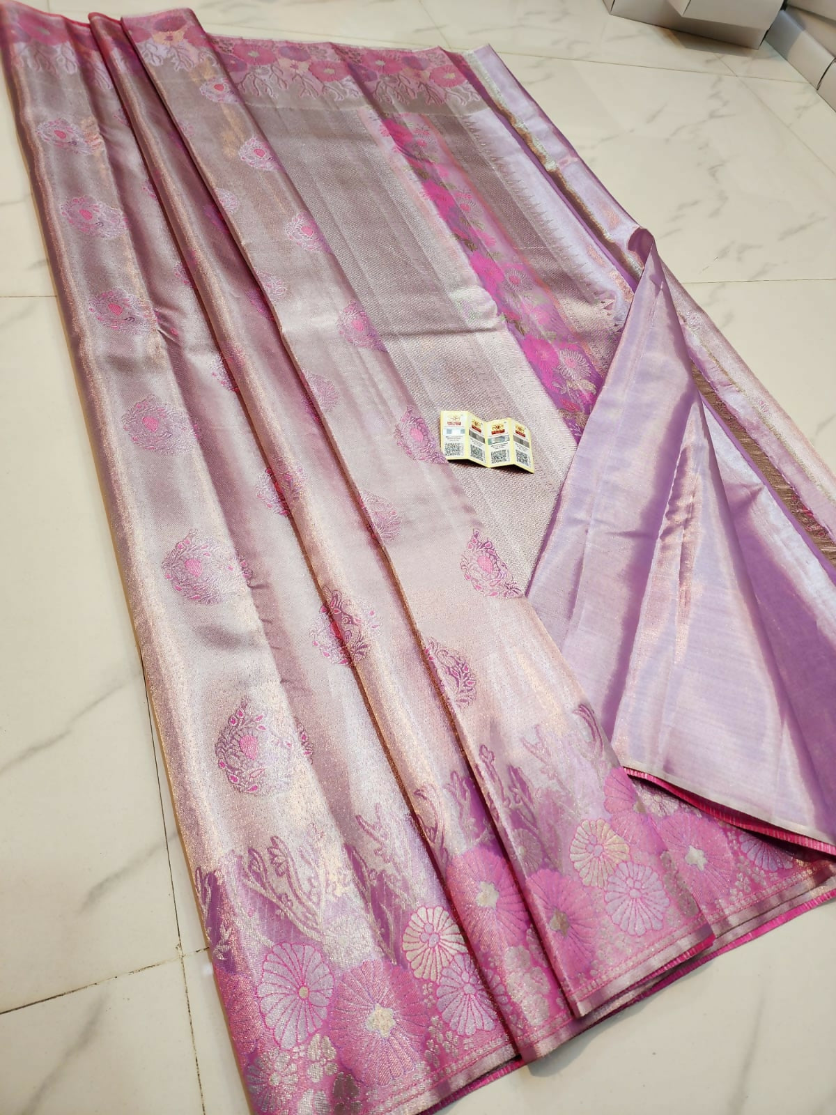 Prosperity Drape - Pure Handloom Kanchi Pattu Tissue Sarees