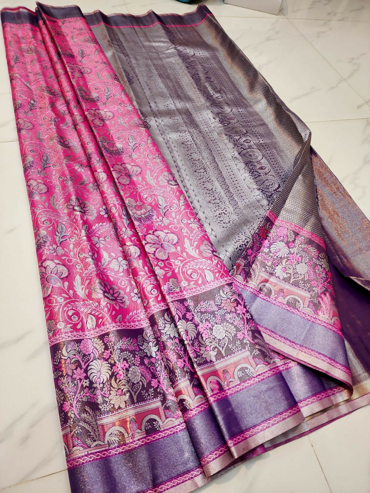 Kanchi Gloss Pattu - Semi-Tissue Kanchi Bridal Sarees