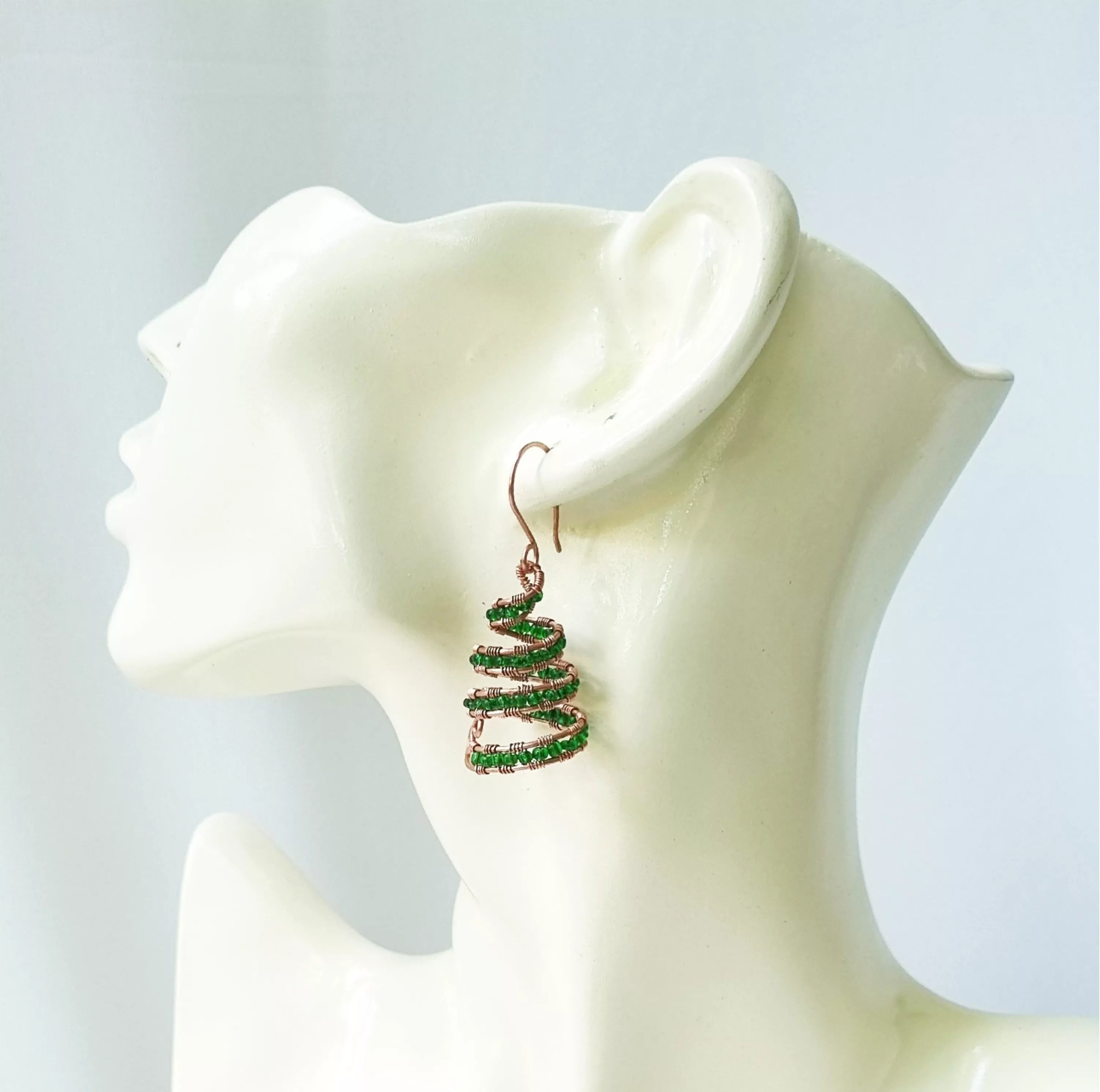 Shimmery Winter Green - Earring