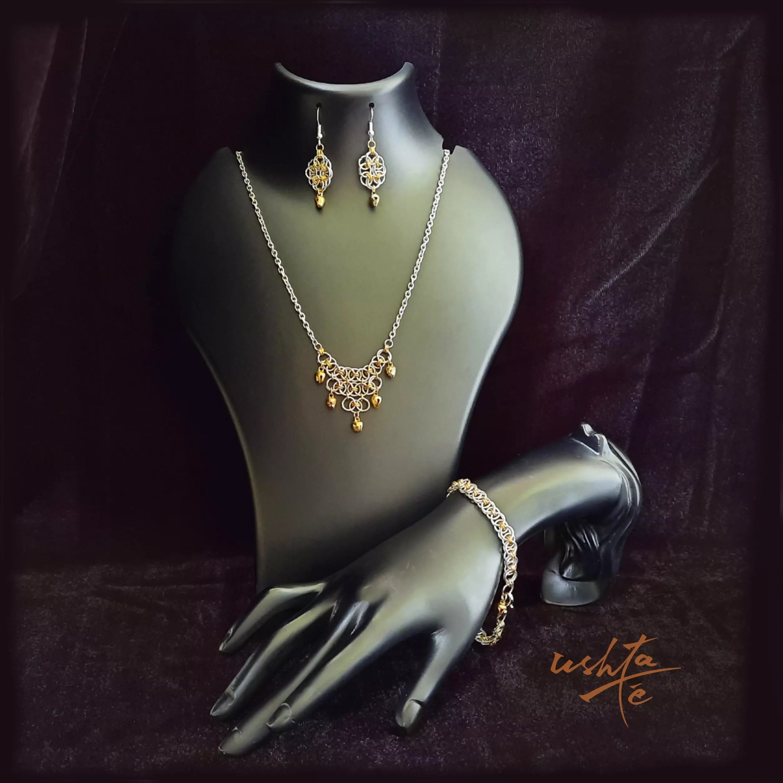 Ring around the Roses - Necklace and Earring