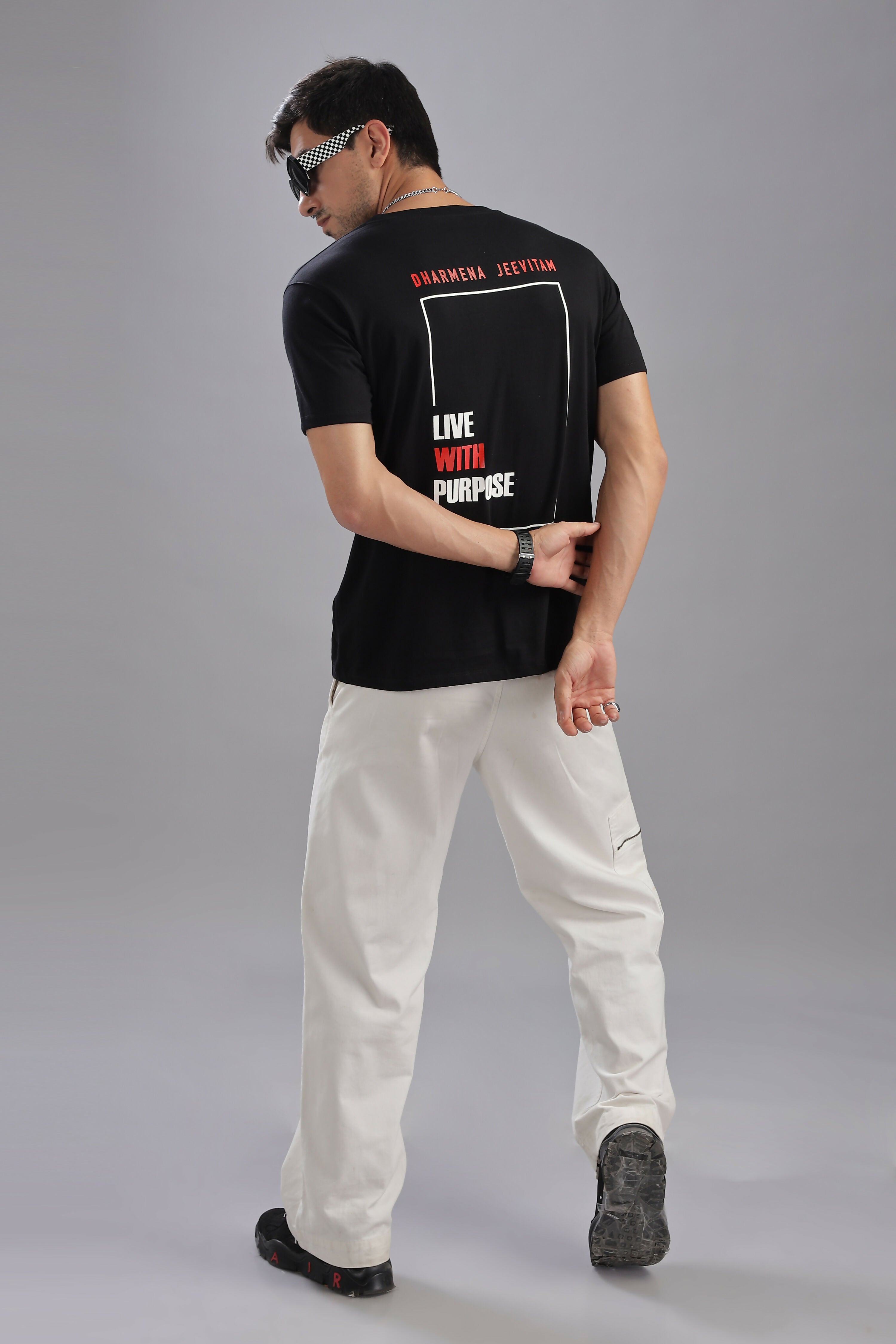 Dharmena Jeevitam T-Shirt – Live With Purpose