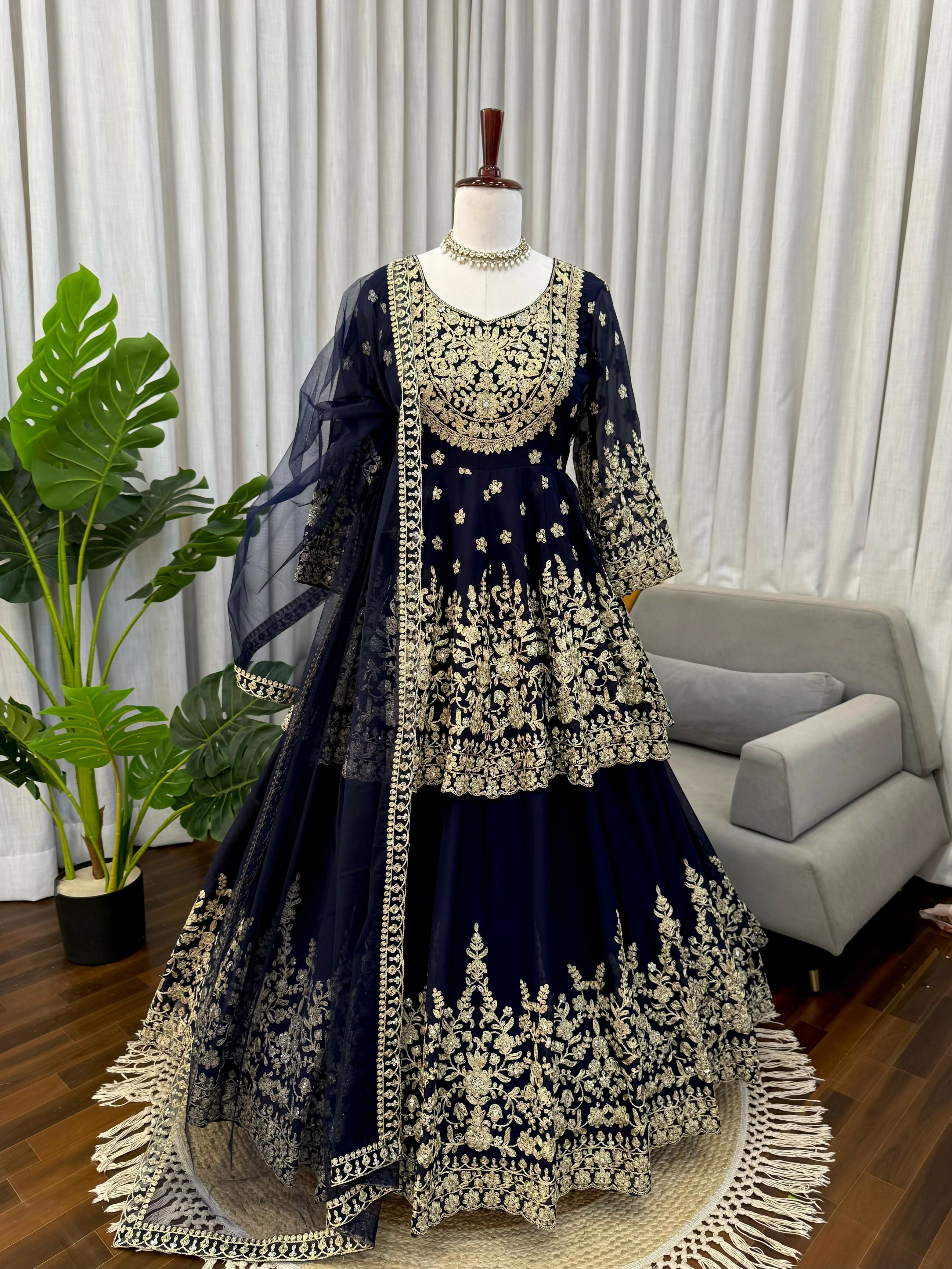 Georgette Lehenga Suit Set
