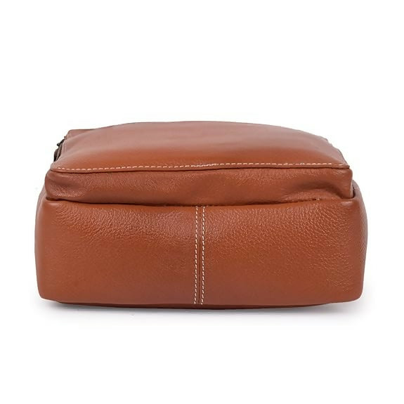 FERNWEH Men's Leather Sling Messenger Bag – 12" Travel Crossbody Shoulder Bag