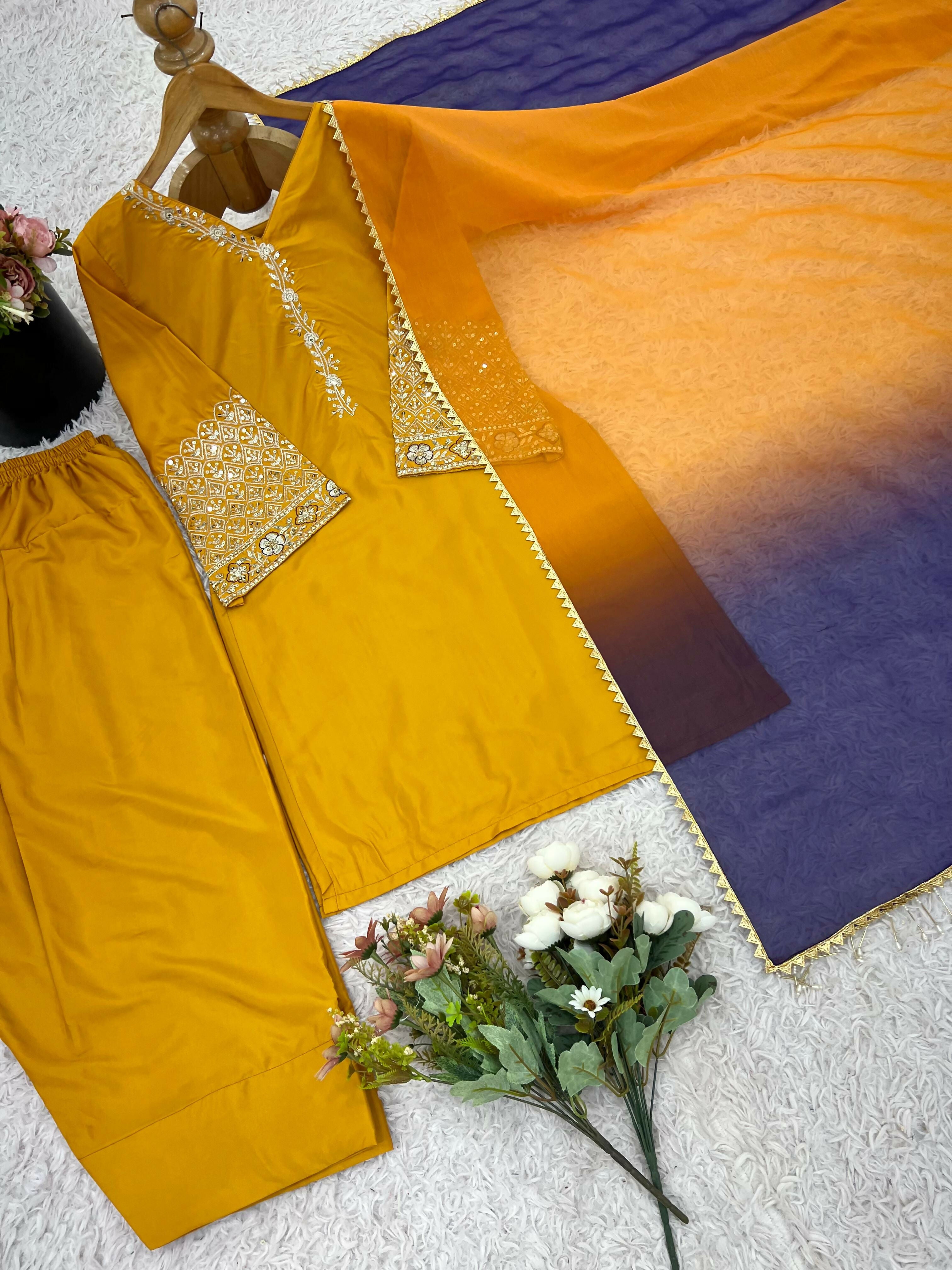 Satin Farshi Suit Set