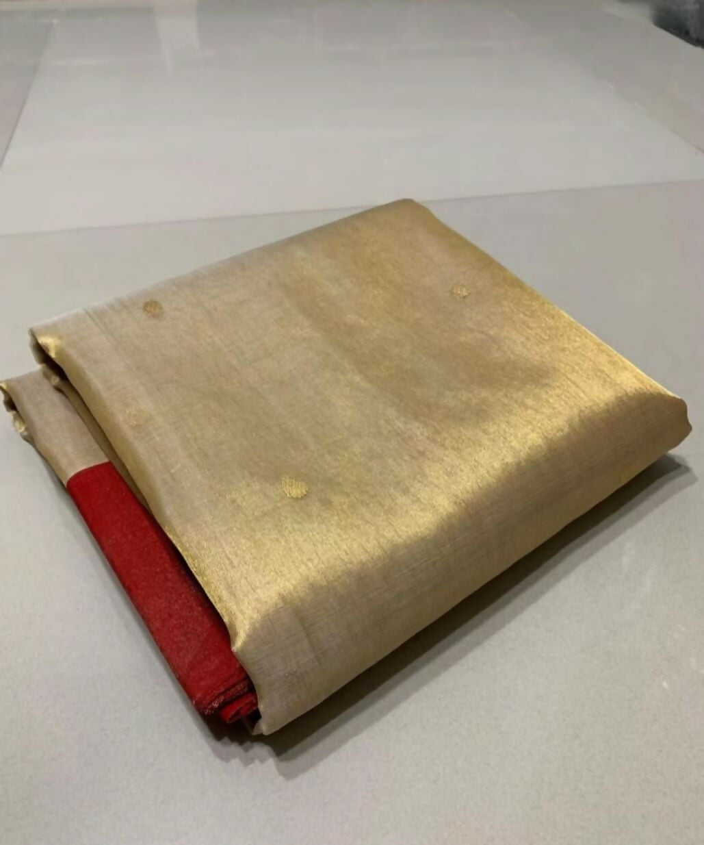 Golden Kora Saree- Zari Tissue Silk Saree)