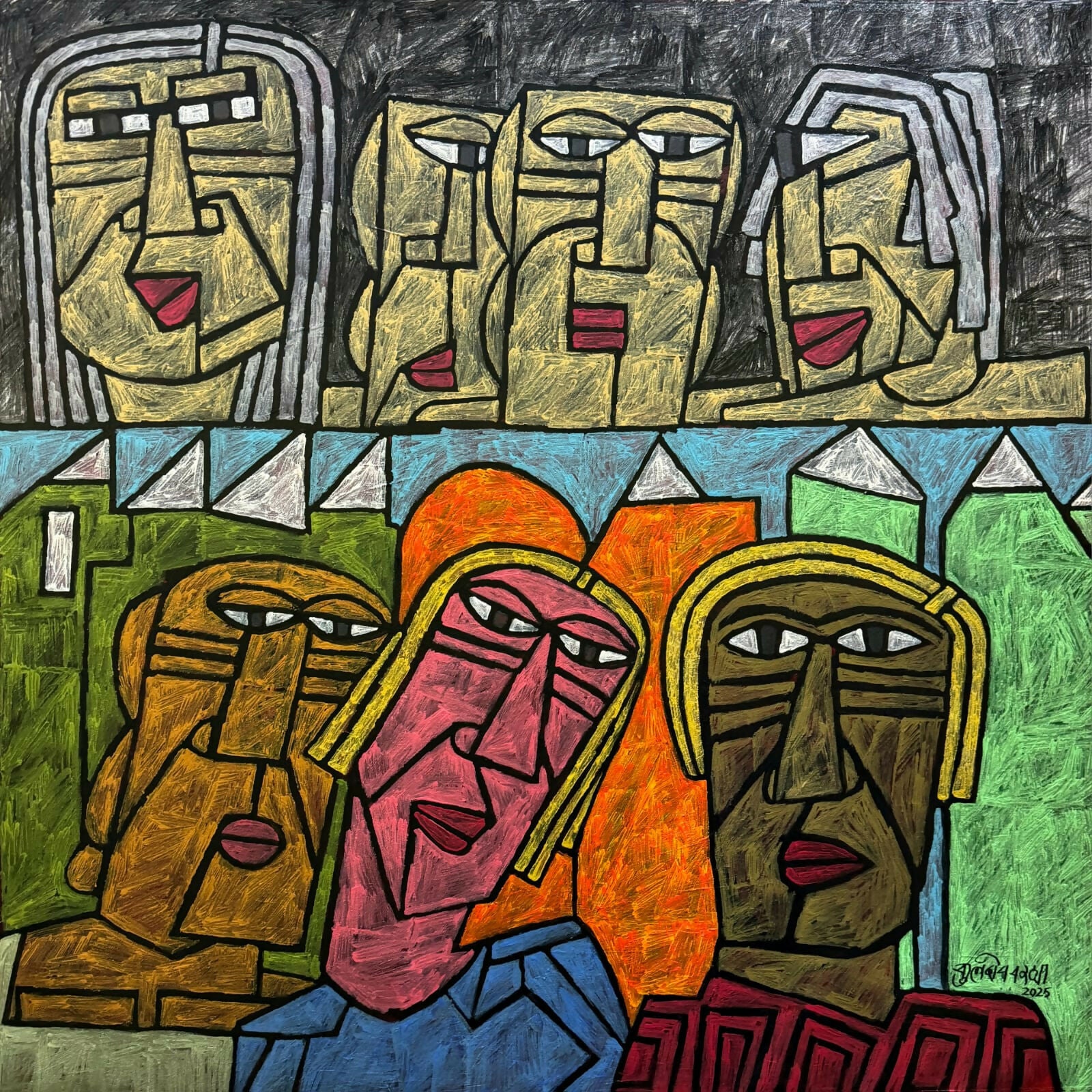 Painting - DWELLERS OF FLEAPIT