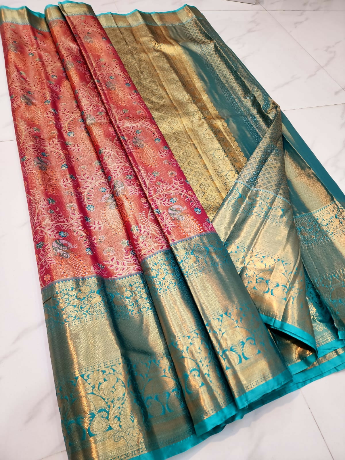 Durable Drape - Semi-Tissue Kanchi Bridal Sarees
