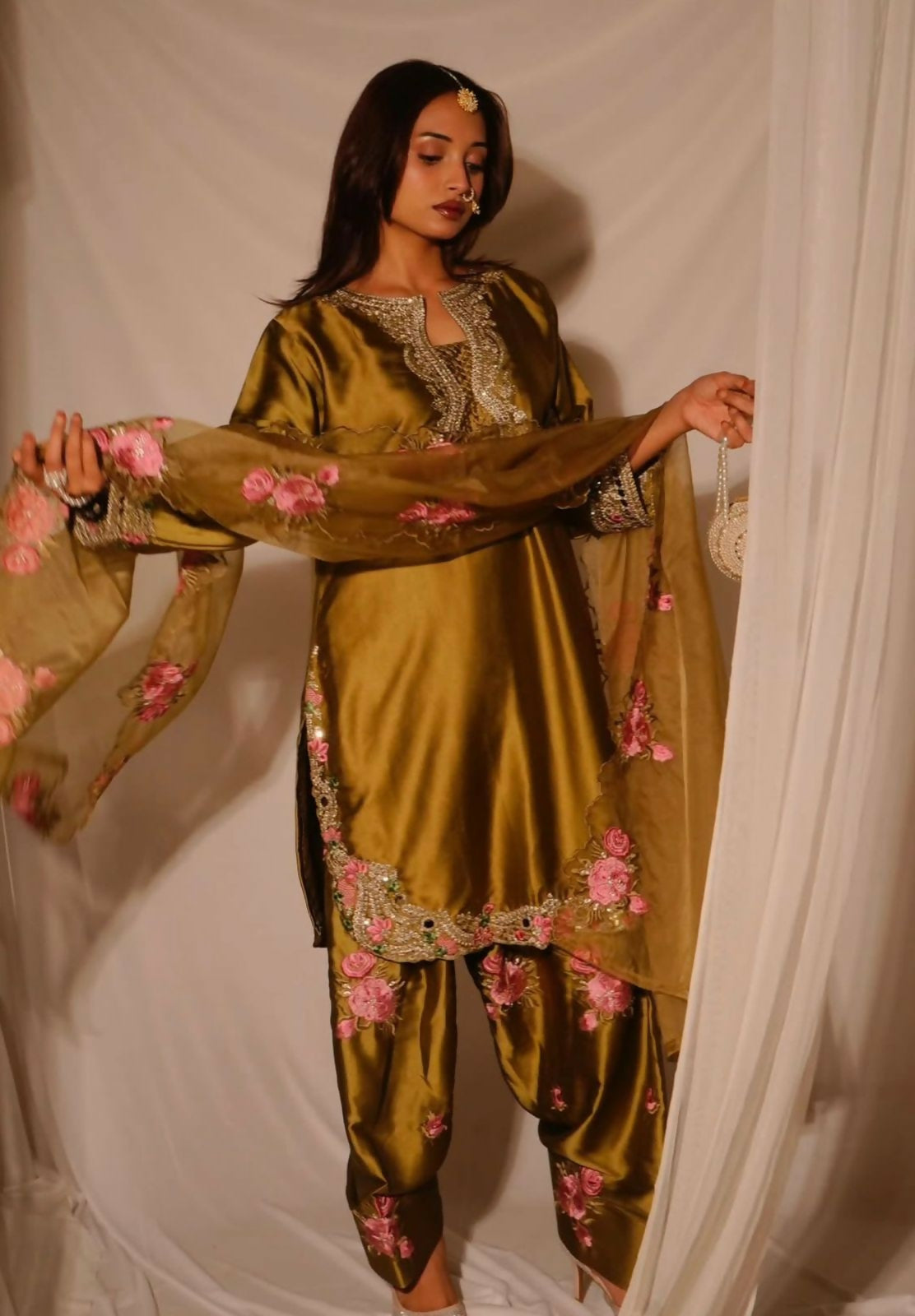 Satin Farshi Suit Set