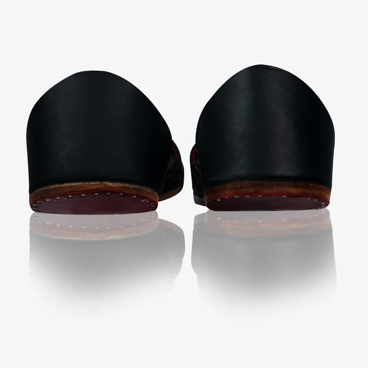 Black Leather Handcrafted Mojri Punjabi Jutti For Men