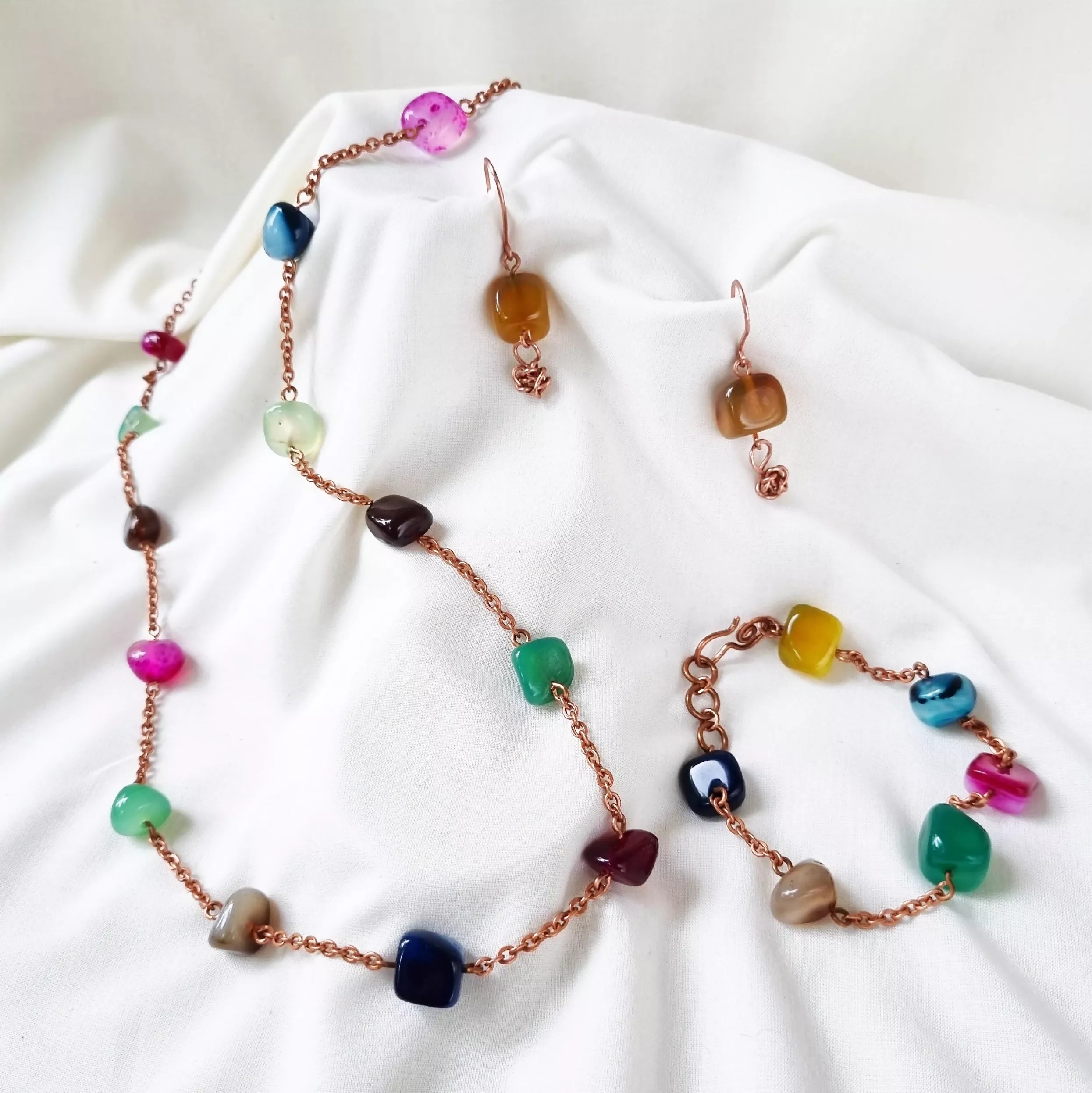 Rainbow of Love - Necklace, Earring, Bracelet set