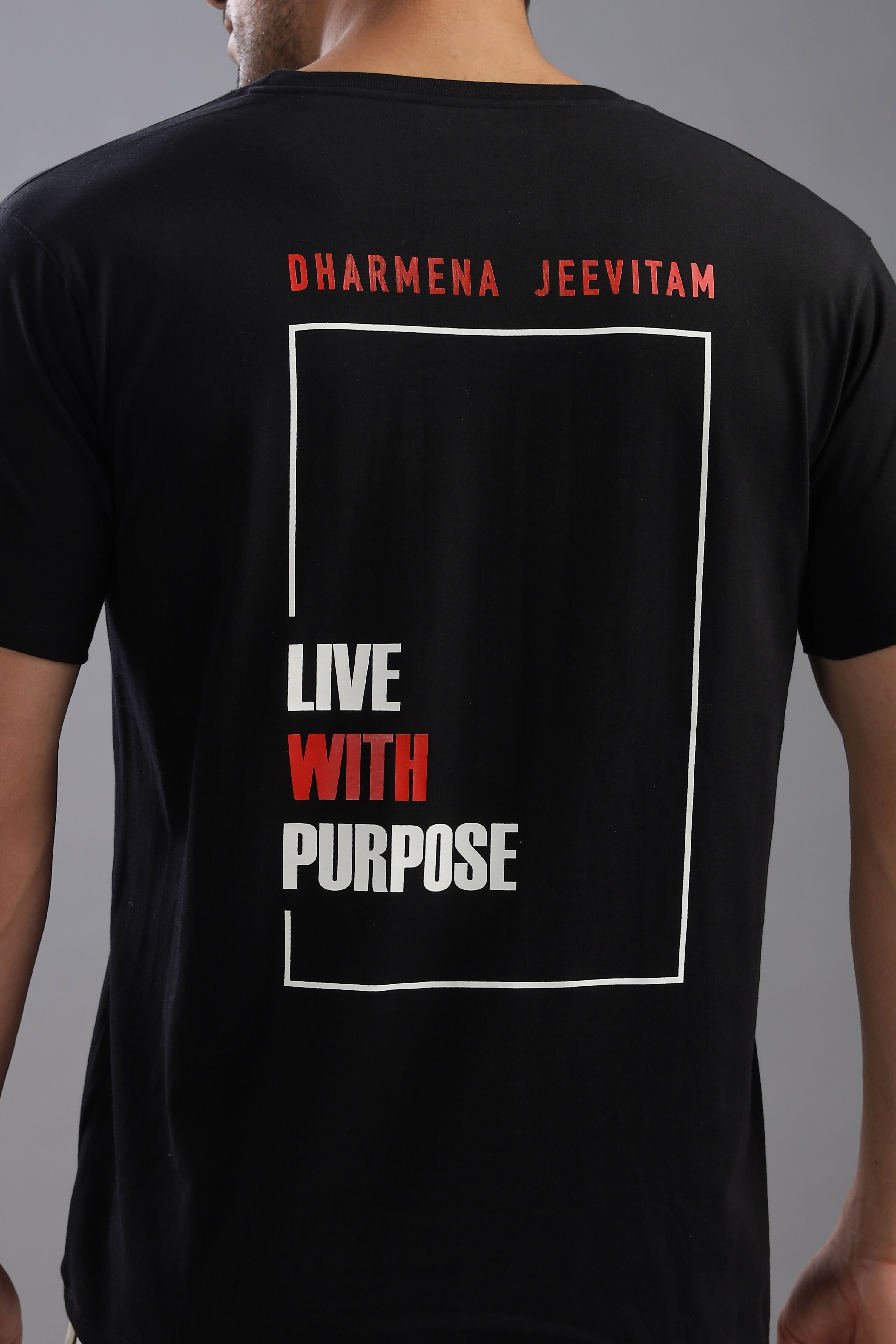 Dharmena Jeevitam T-Shirt – Live With Purpose