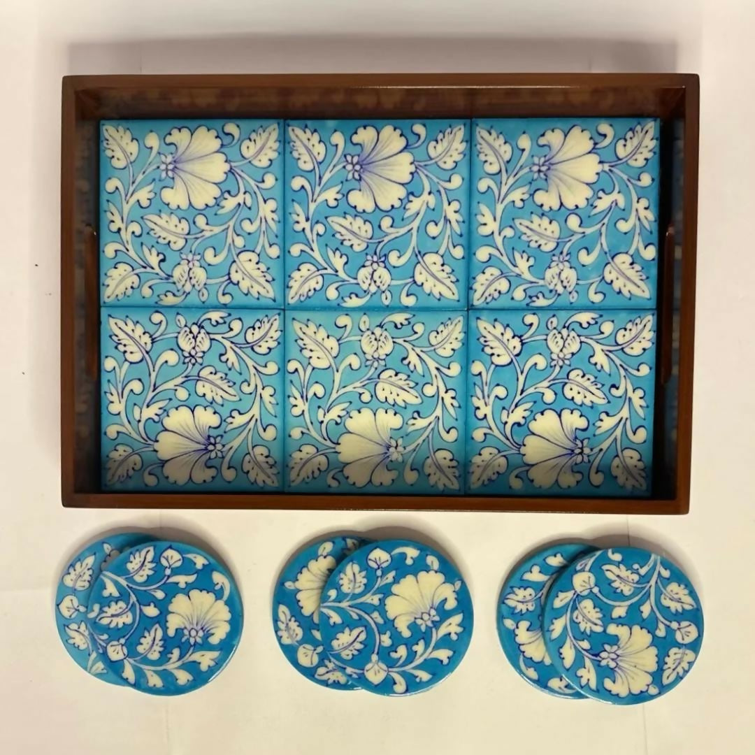 Tray with matching coaster