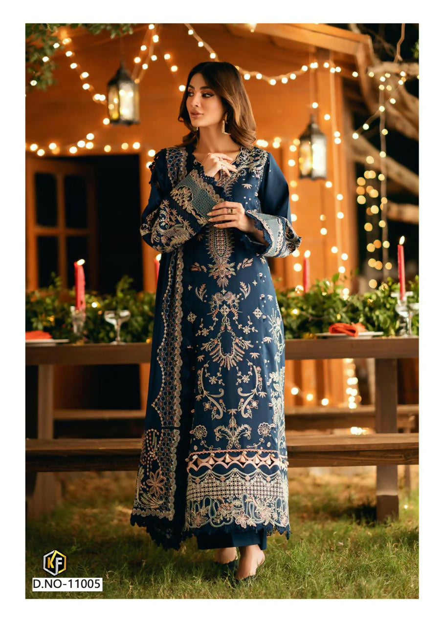 Heavy Cotton Printed Unstitched Suit Set with Dupatta