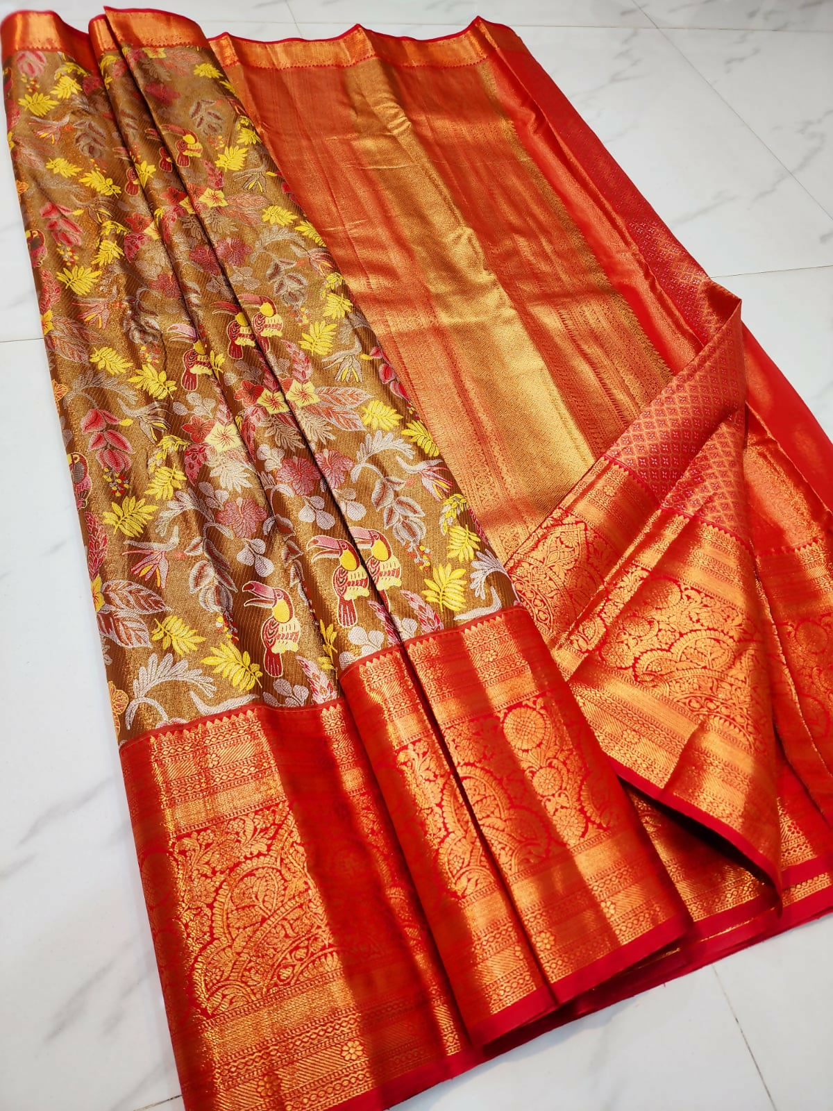 Bridal Beauty Lite - Semi-Tissue Kanchi Bridal Sarees