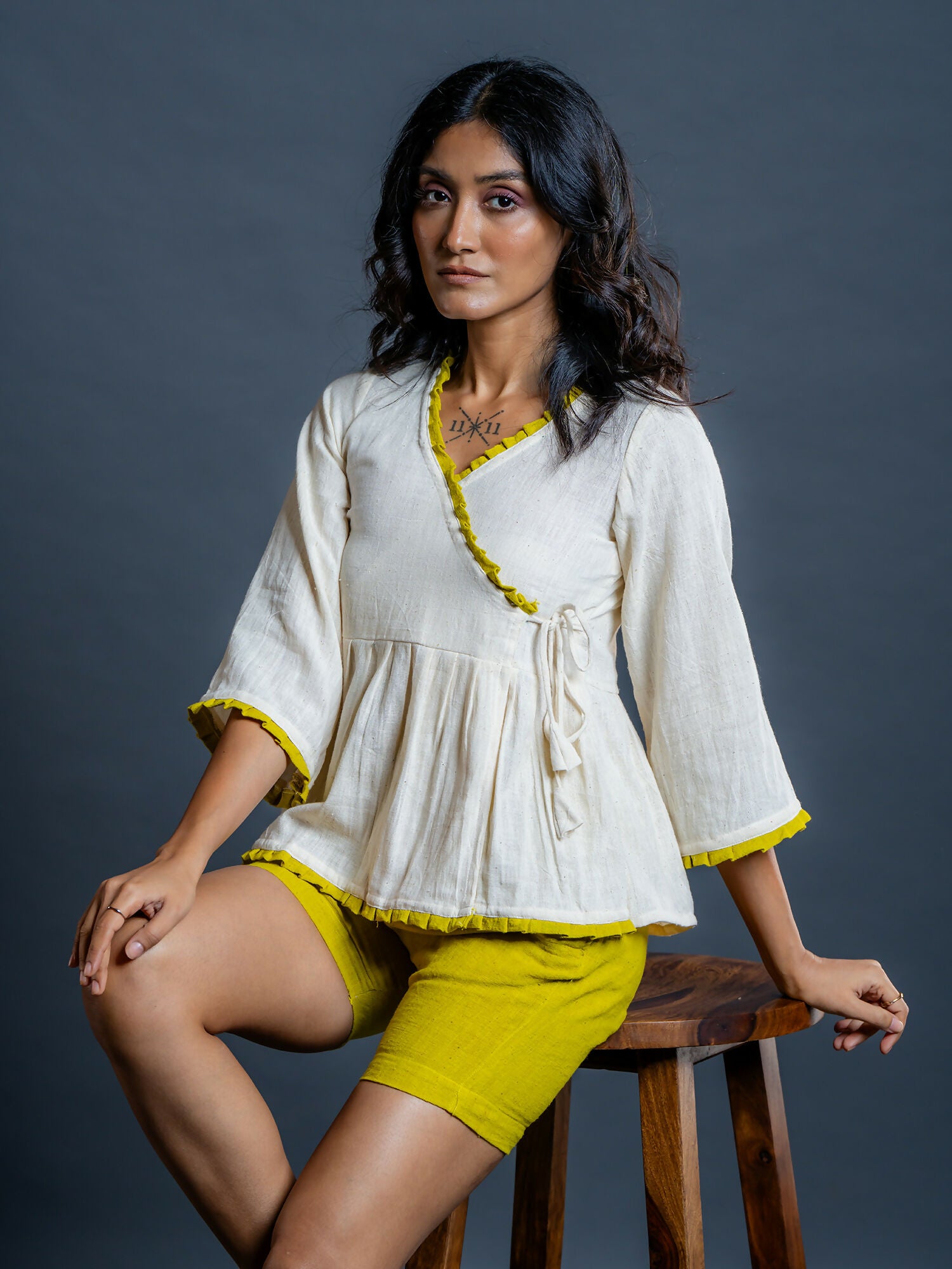 Astra Handwoven Kala Cotton Crop Top