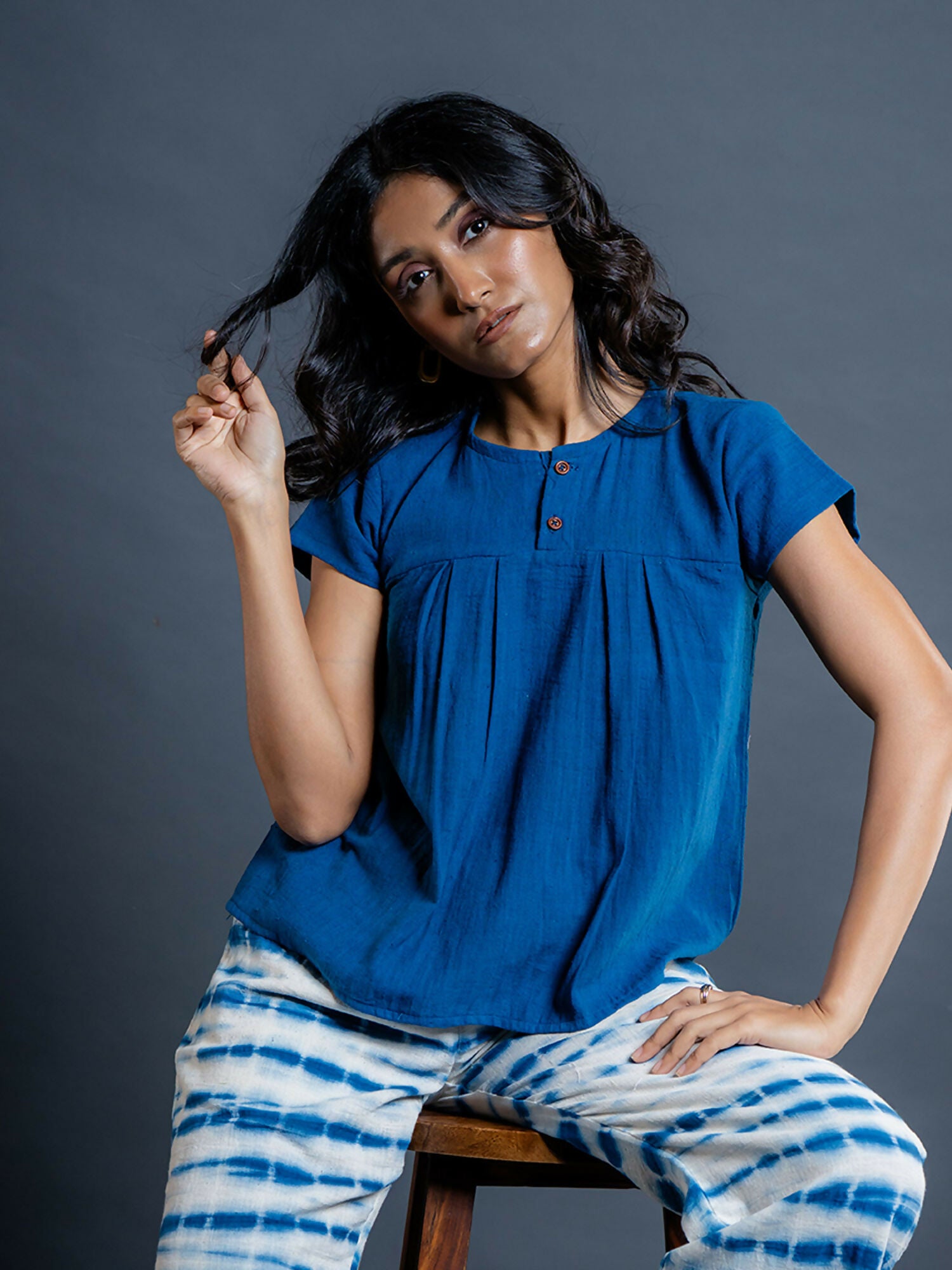 Ayra Handwoven Kala Cotton Crop Top