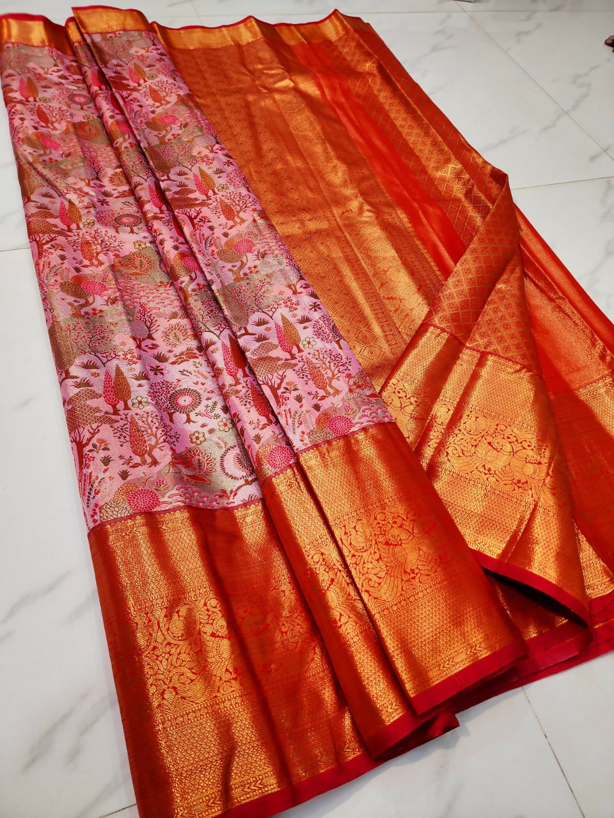 Kanchi Automation Silk - Semi-Tissue Kanchi Bridal Sarees