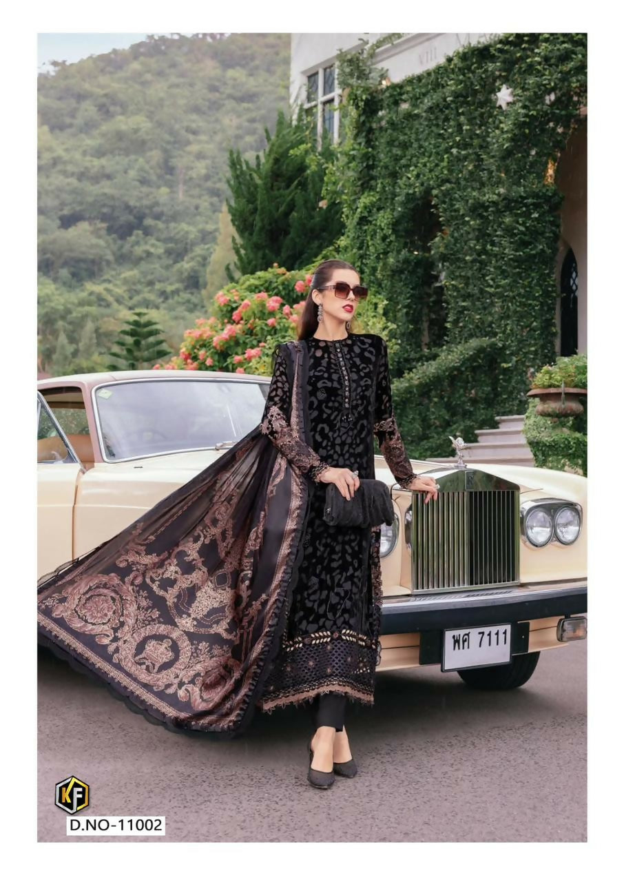 Heavy Cotton Printed Unstitched Suit Set with Dupatta