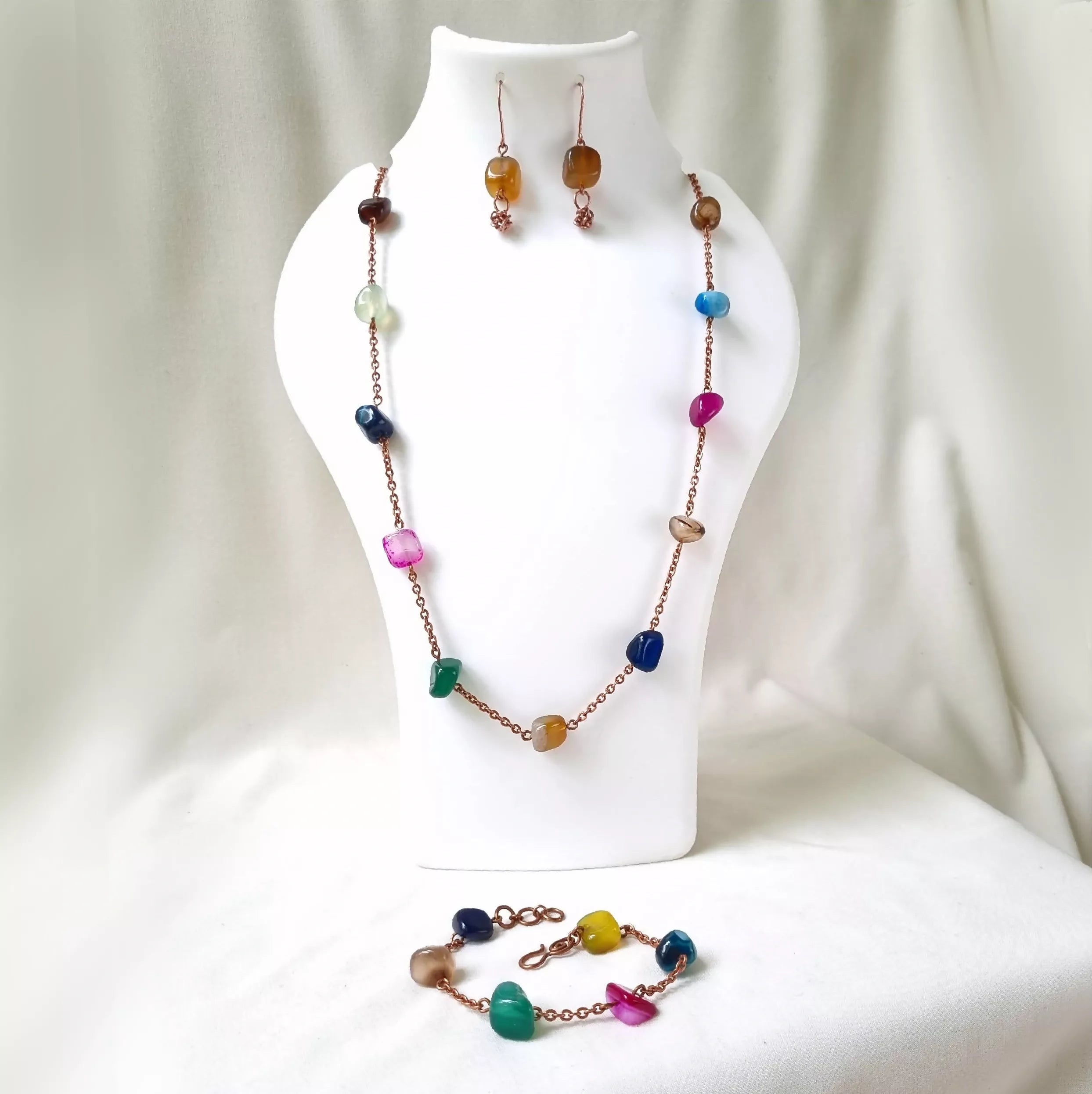Rainbow of Love - Necklace, Earring, Bracelet set