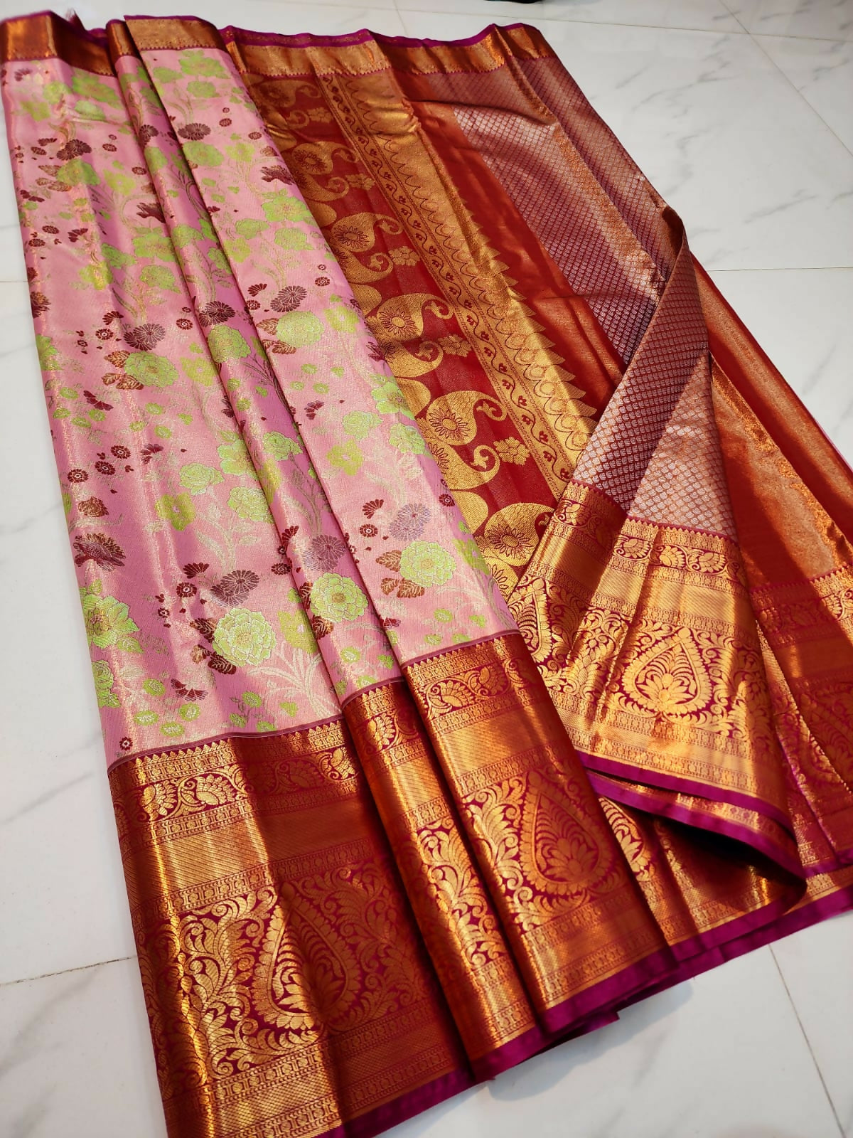 Silk Style Vision - Semi-Tissue Kanchi Bridal Sarees