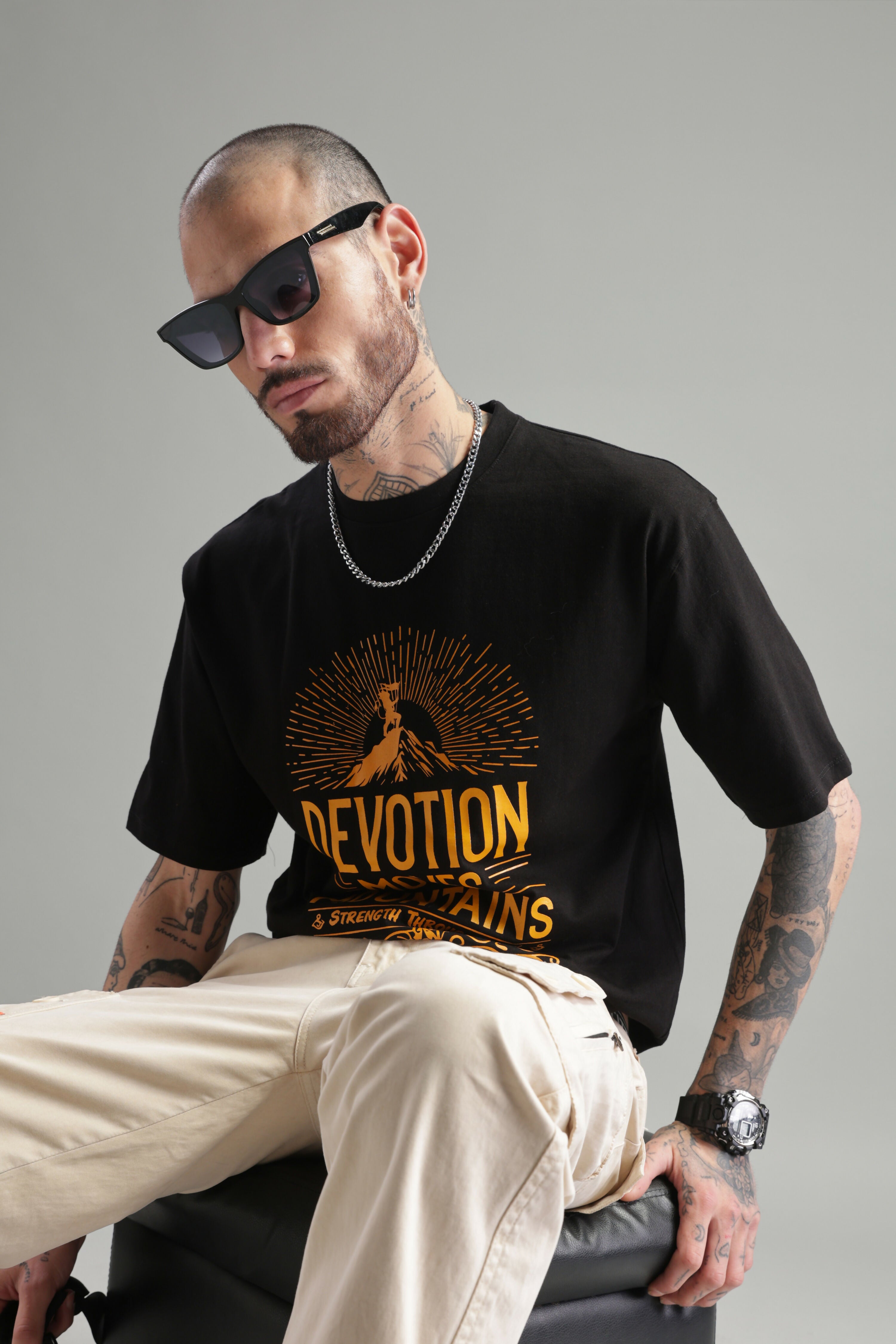 Devotion Moves Mountains T-Shirt – Strength Through Faith