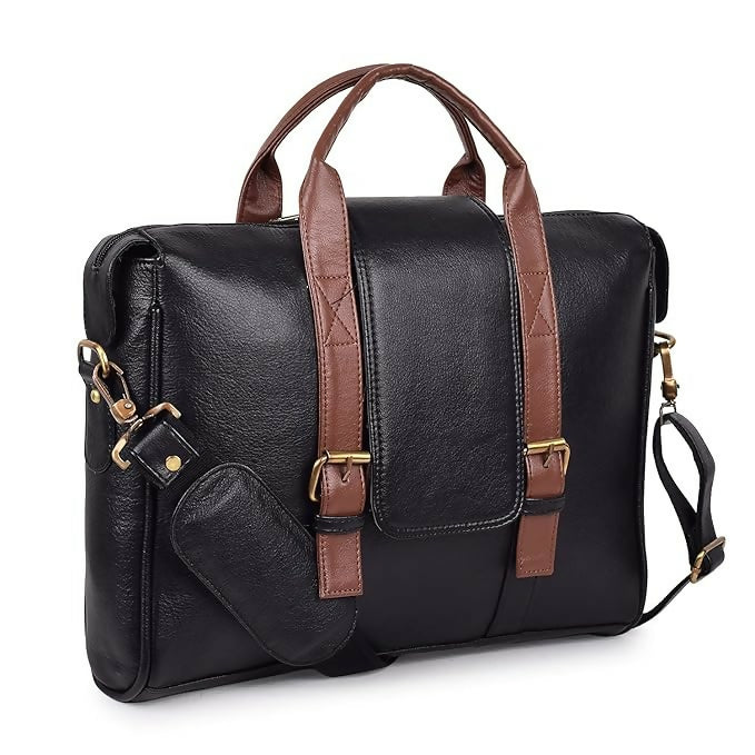 FERNWEH Leather Laptop Messenger Bag – 15.6" with Adjustable Strap