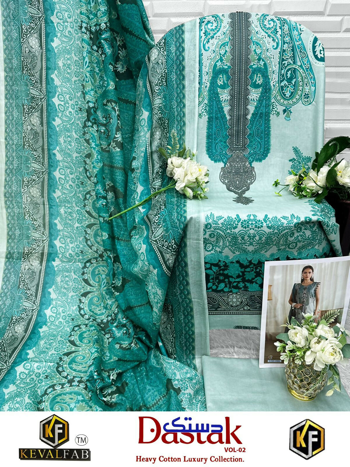 Export Quality Lawn Cotton Unstitched Suit Set