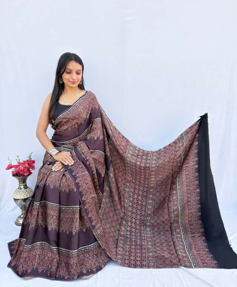 Ajrakh Saree