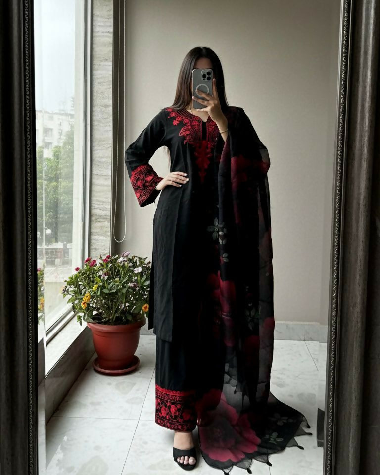 Designer Top Sharara & Dupatta Set