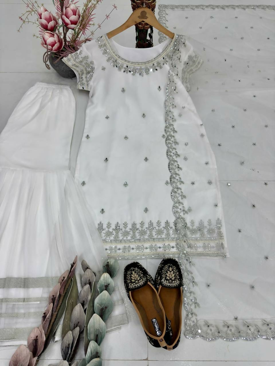 Georgette Sharara Suit Set