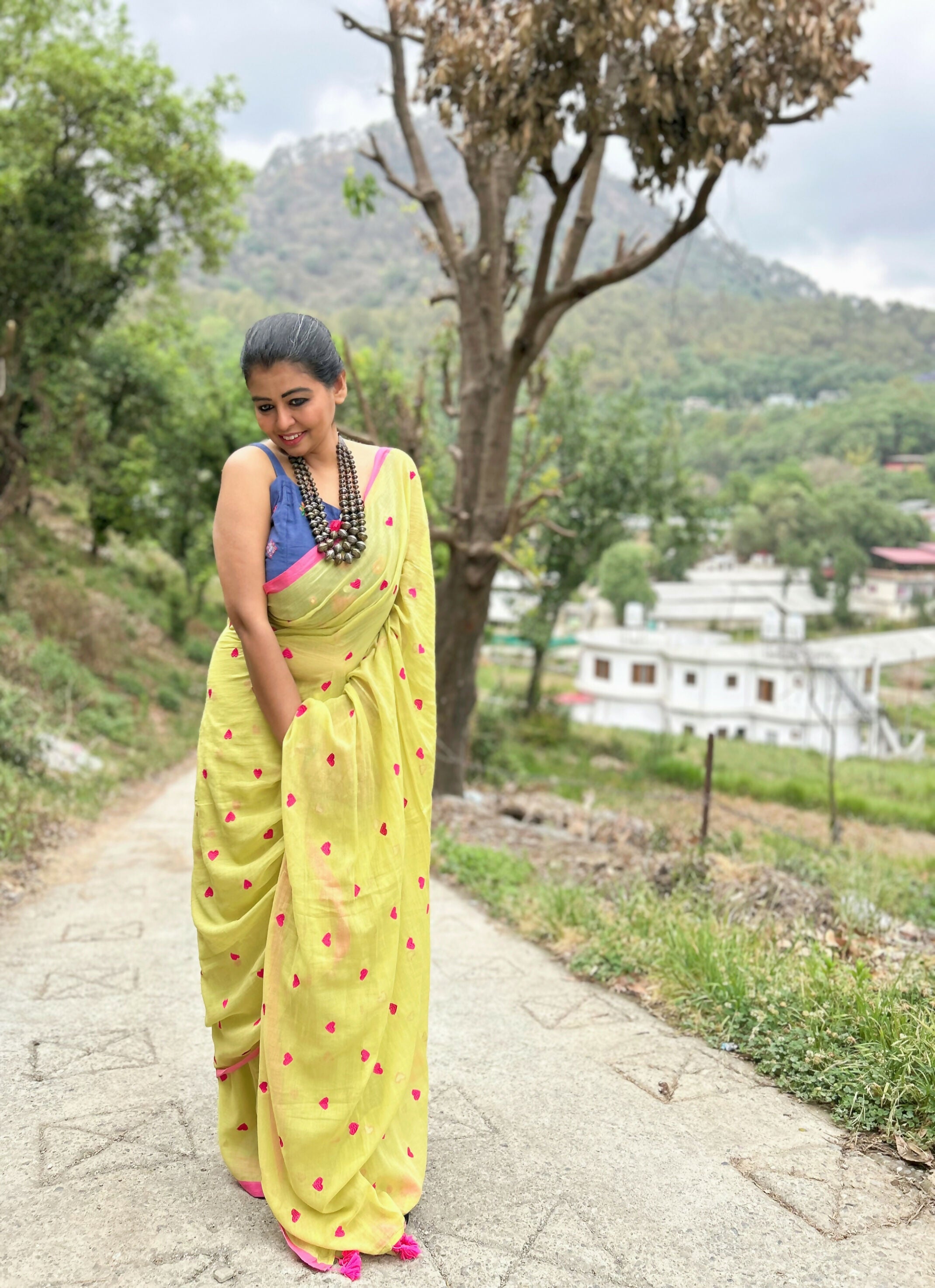 Mint Bliss Handloom Bengal Cotton Saree