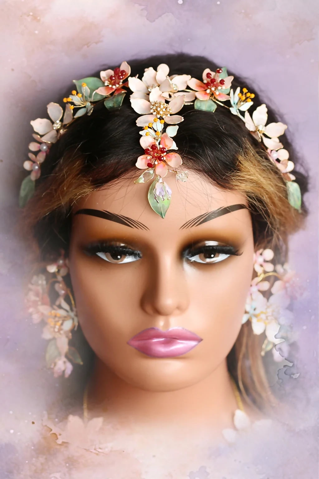 Coral Caress | Handmade Resin Floral Jewelry Set