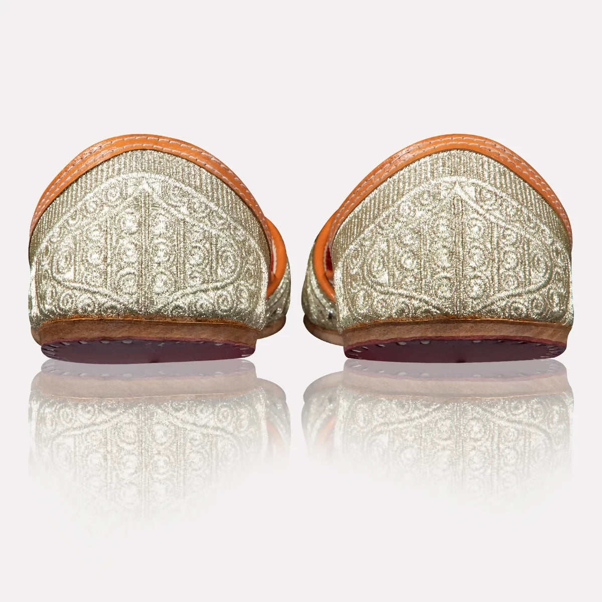 Golden Leather Handcrafted Jutti For Men